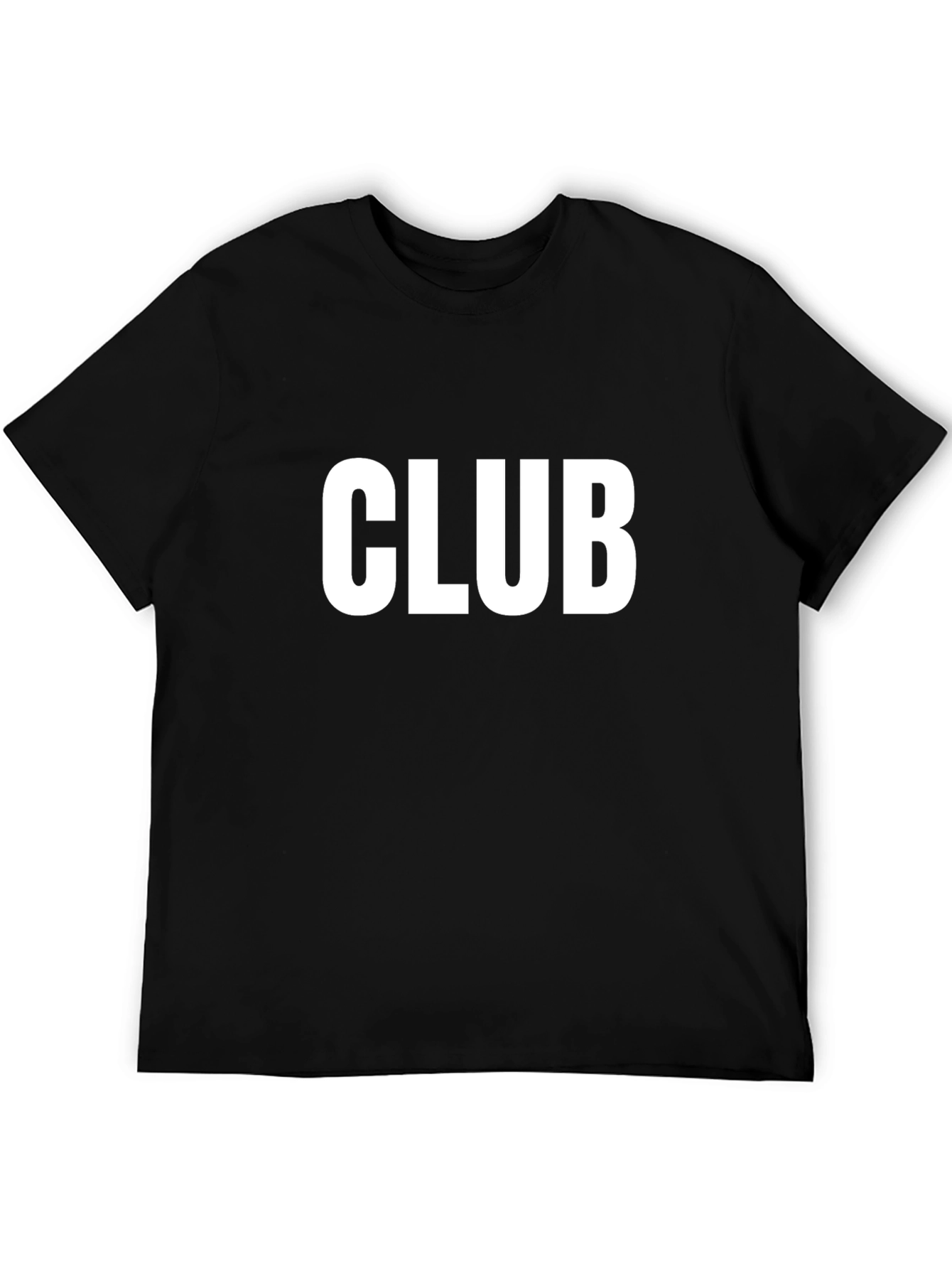 Black CLUB Graphic Tee - Mens Black Cotton T-Shirt view 5