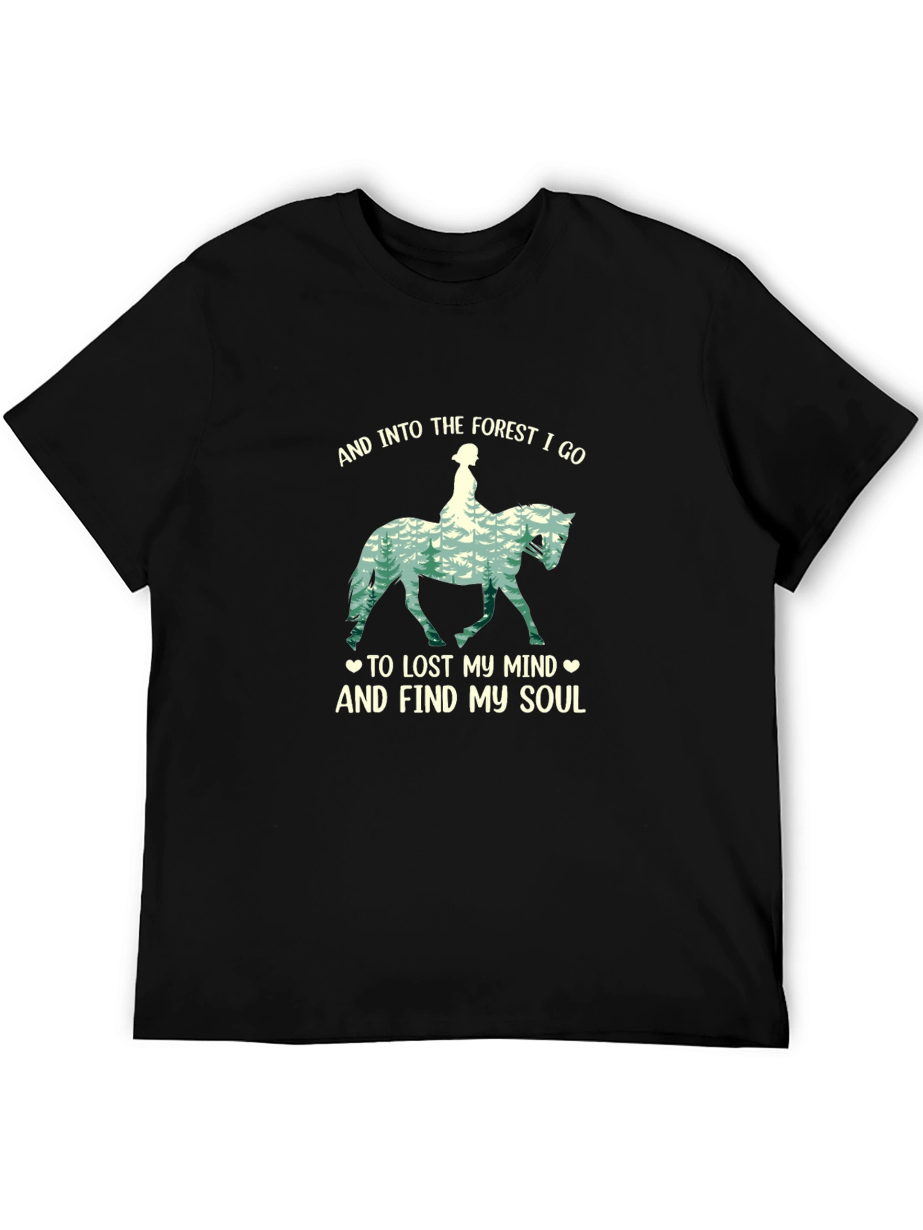 Black Forest Soul T-Shirt - Nature Horse Lover Tee view 5