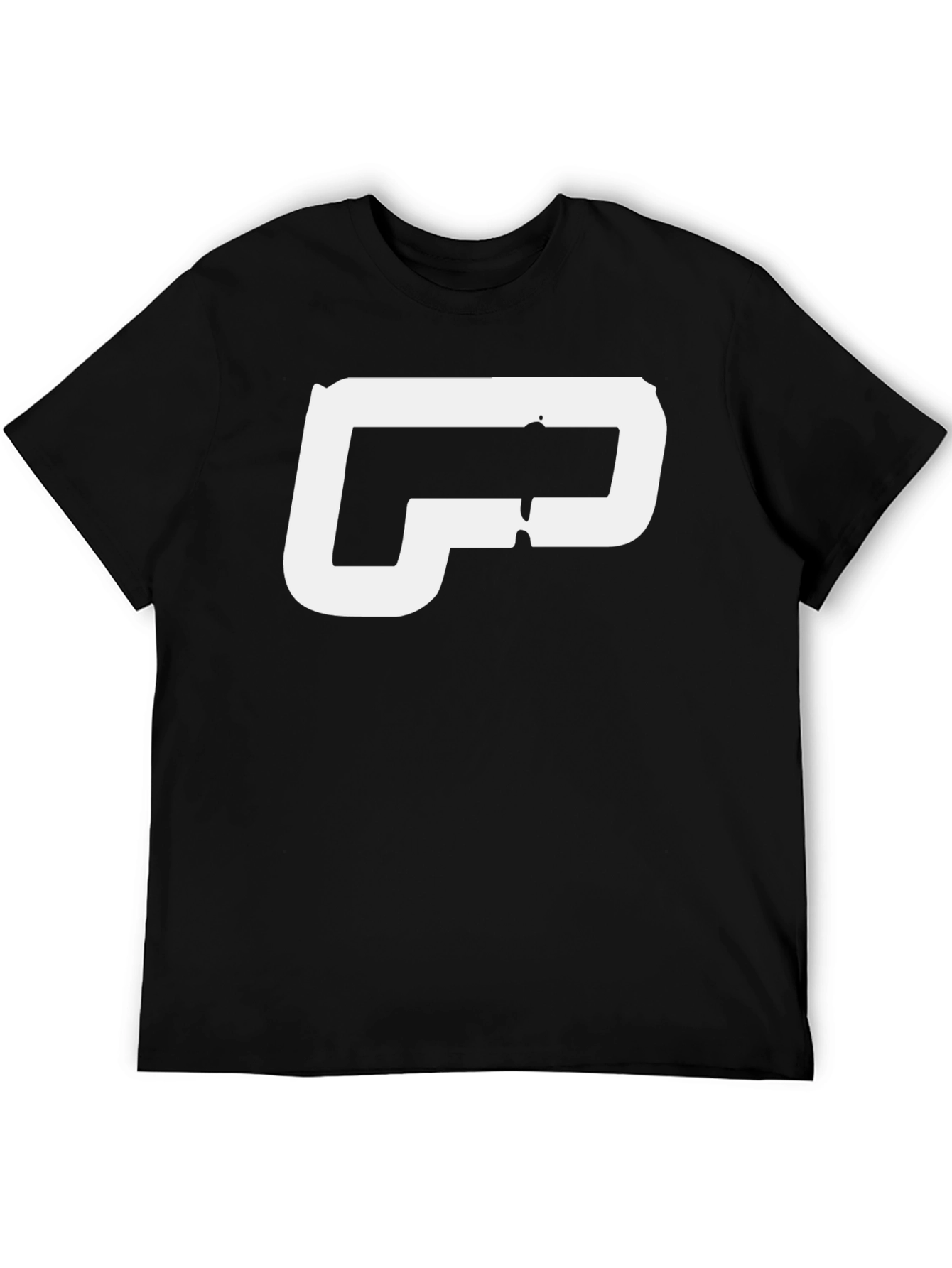 Black Bold Logo T-Shirt - Modern Graphic Tee view 5