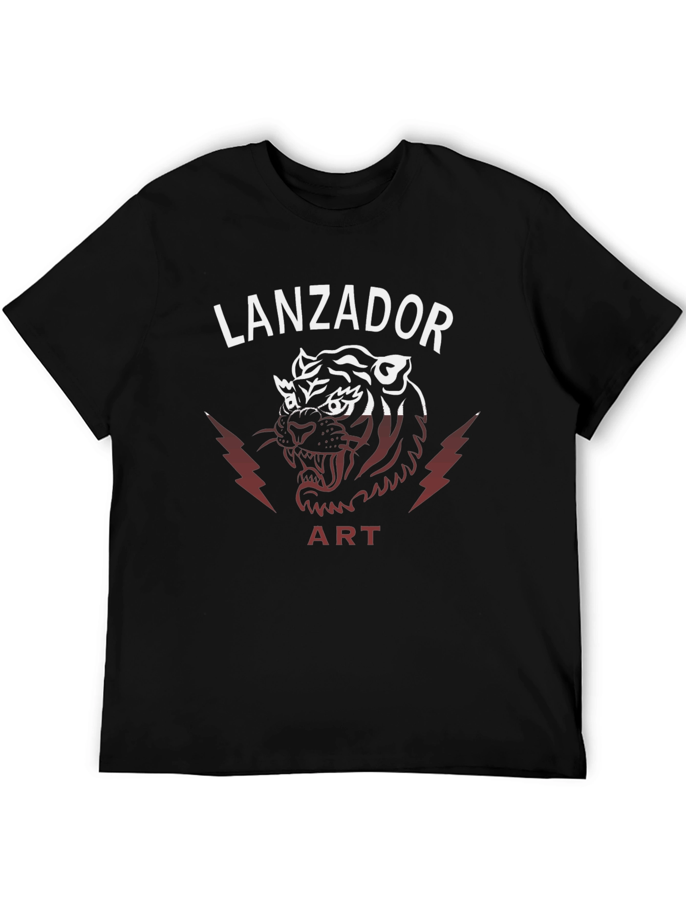Black Lanzador Art Tiger Graphic T-Shirt view 5