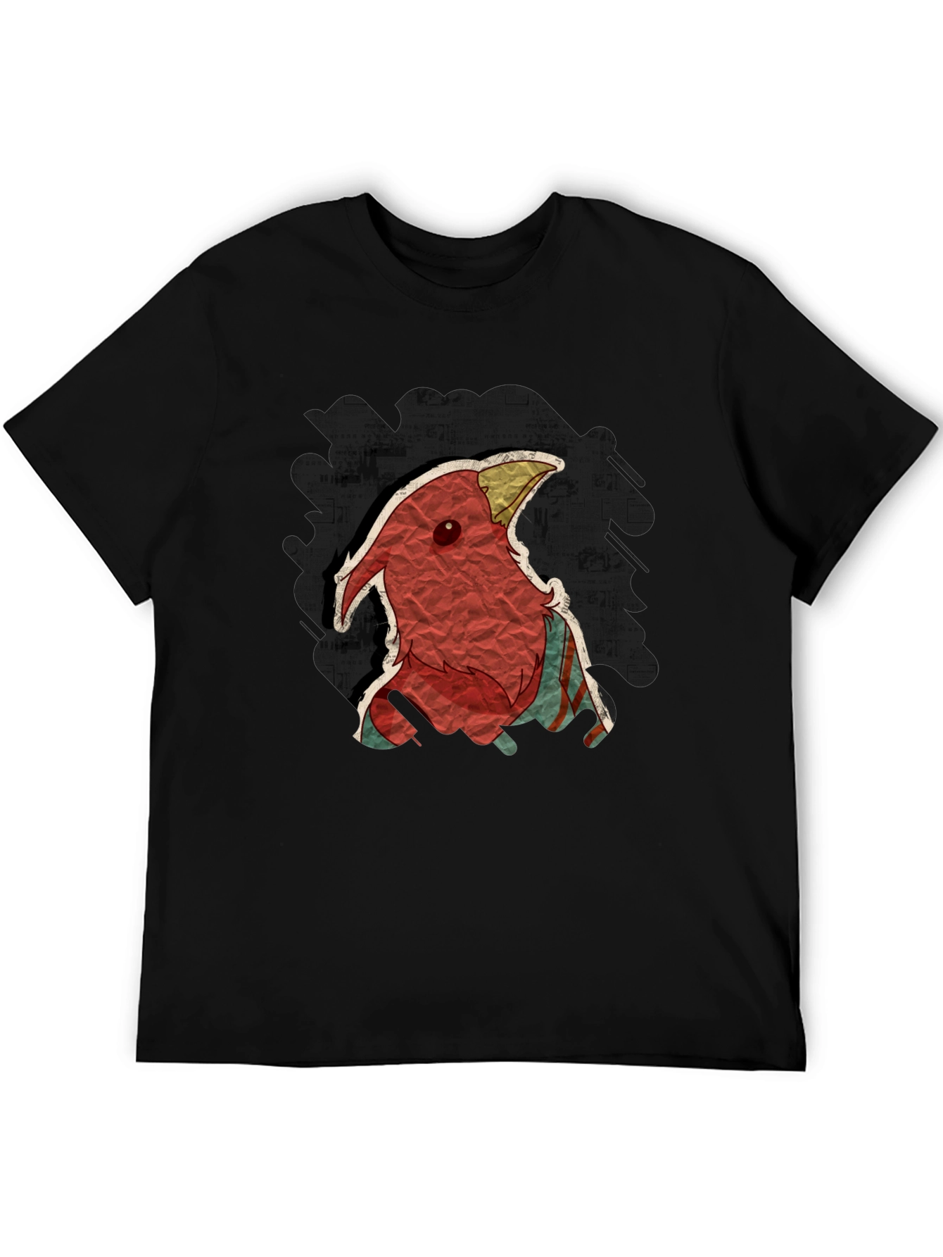 Black Unique Cardinal Graphic T-Shirt - Soft Black Tee view 5
