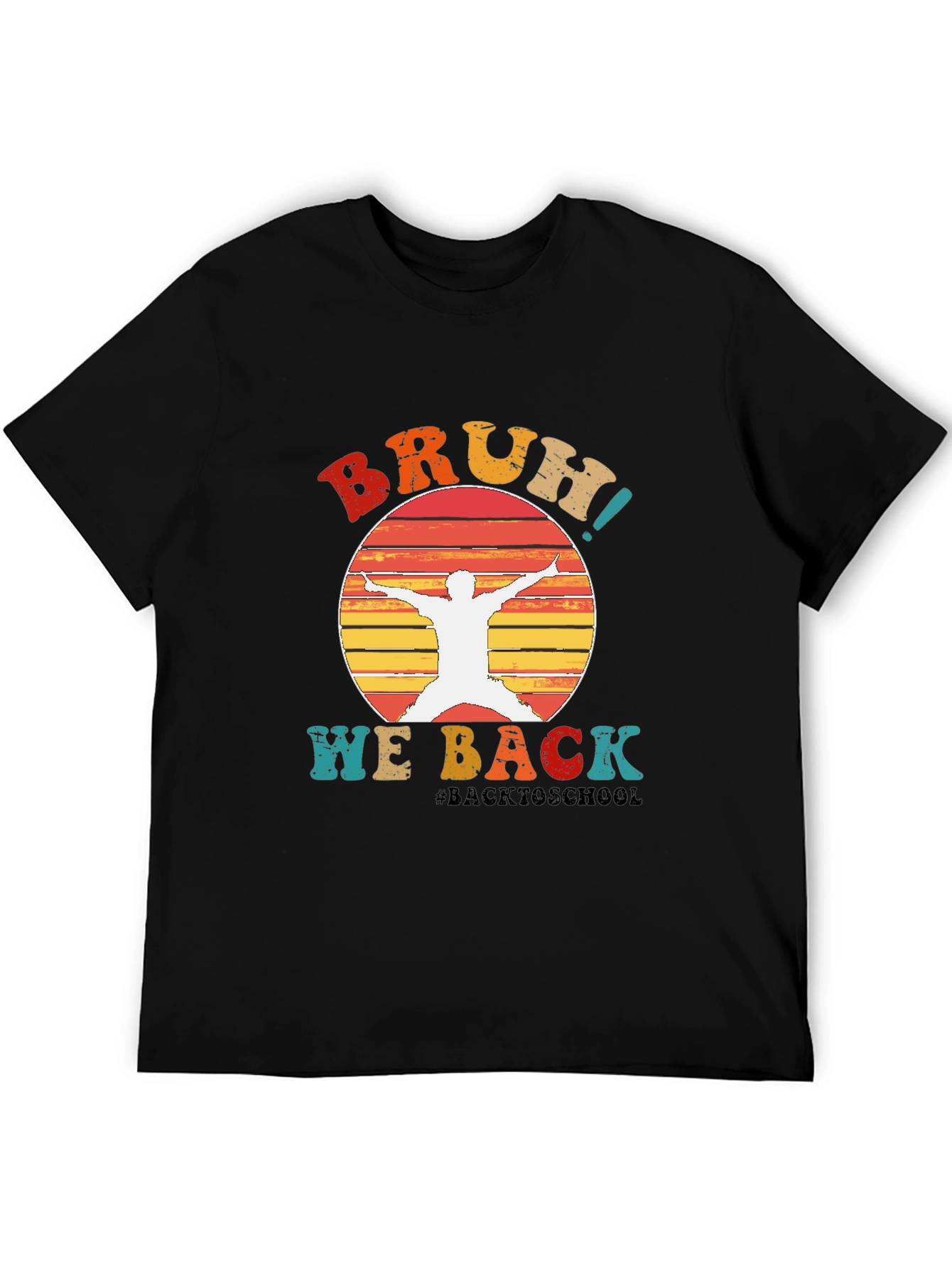 Black Bruh! We Back T-Shirt Retro Style view 5