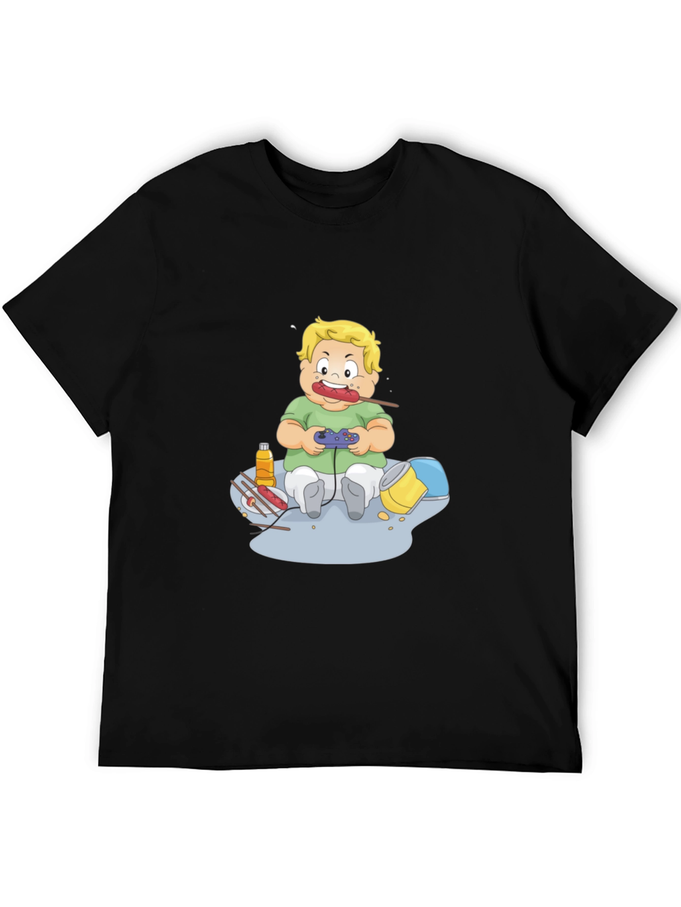 Black Gamer Baby Black T-Shirt view 5