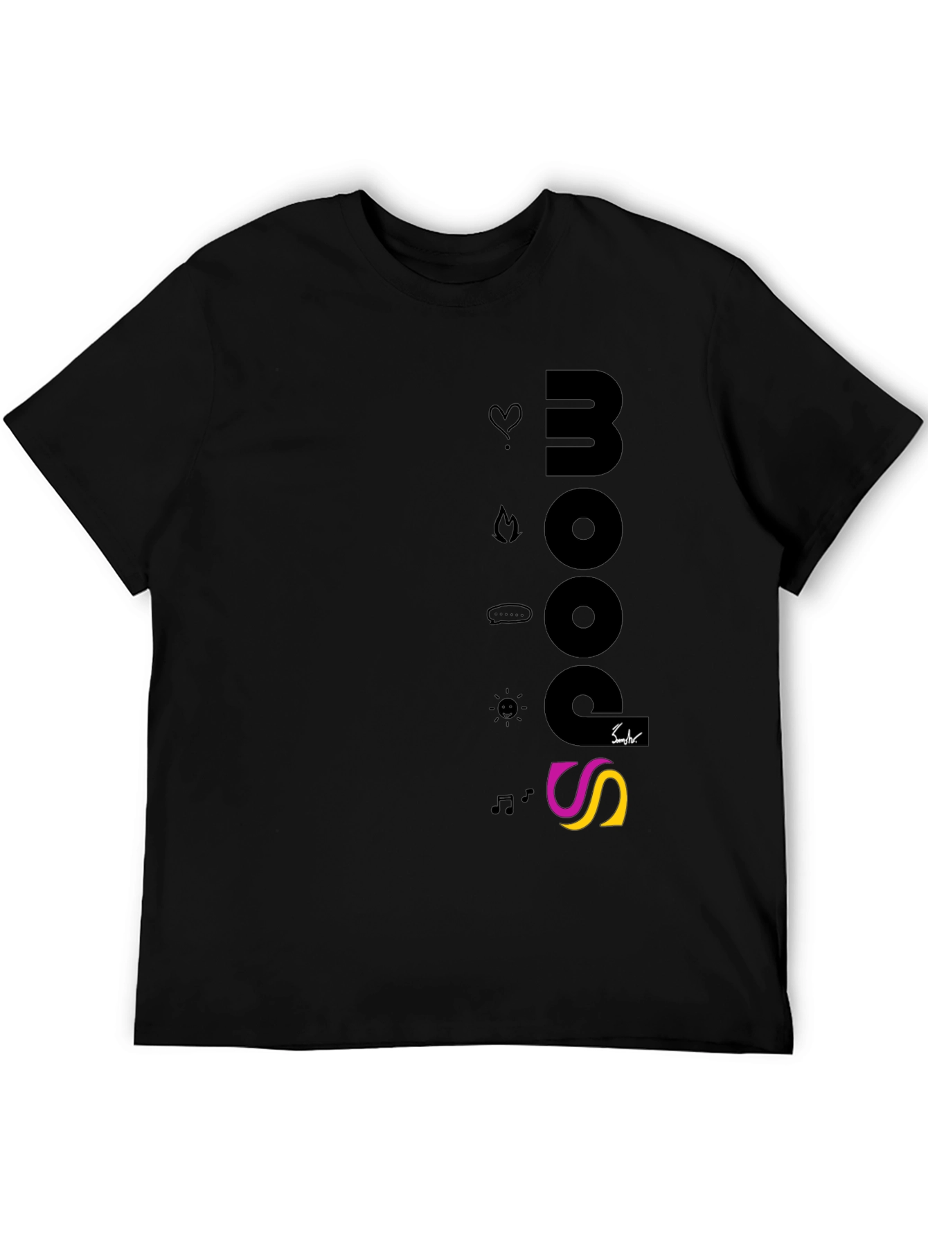 Black Mood Music Graphic Tee - Black view 5