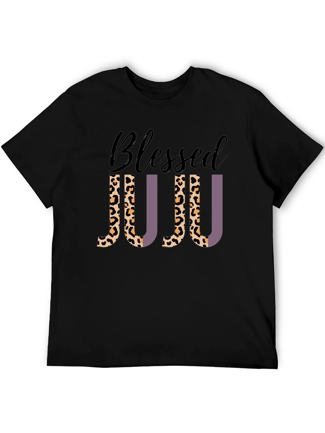 Black Blessed JUJU Leopard Print Graphic Tee view 5
