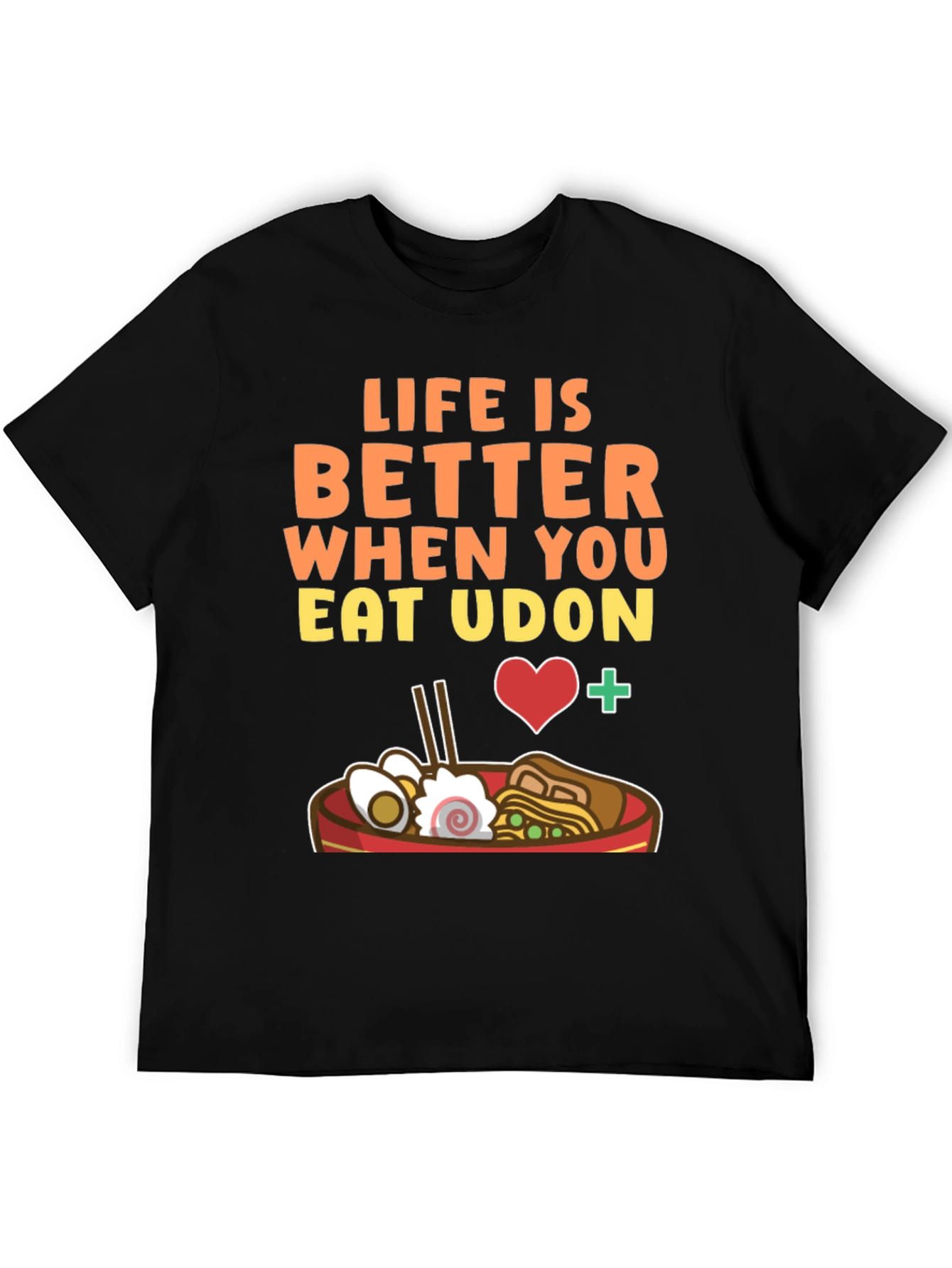 Black Life Is Better When You Eat Udon Graphic Tee view 5