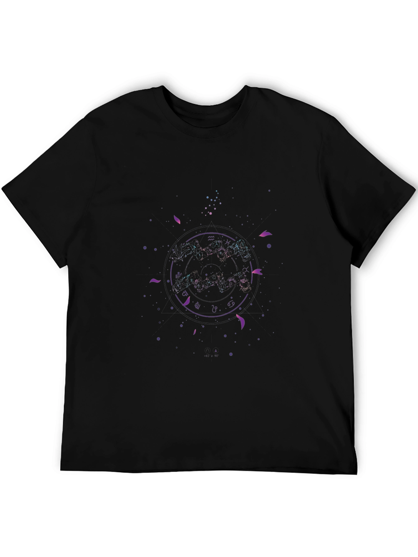 Black Celestial Zodiac Graphic Tee - Black view 5