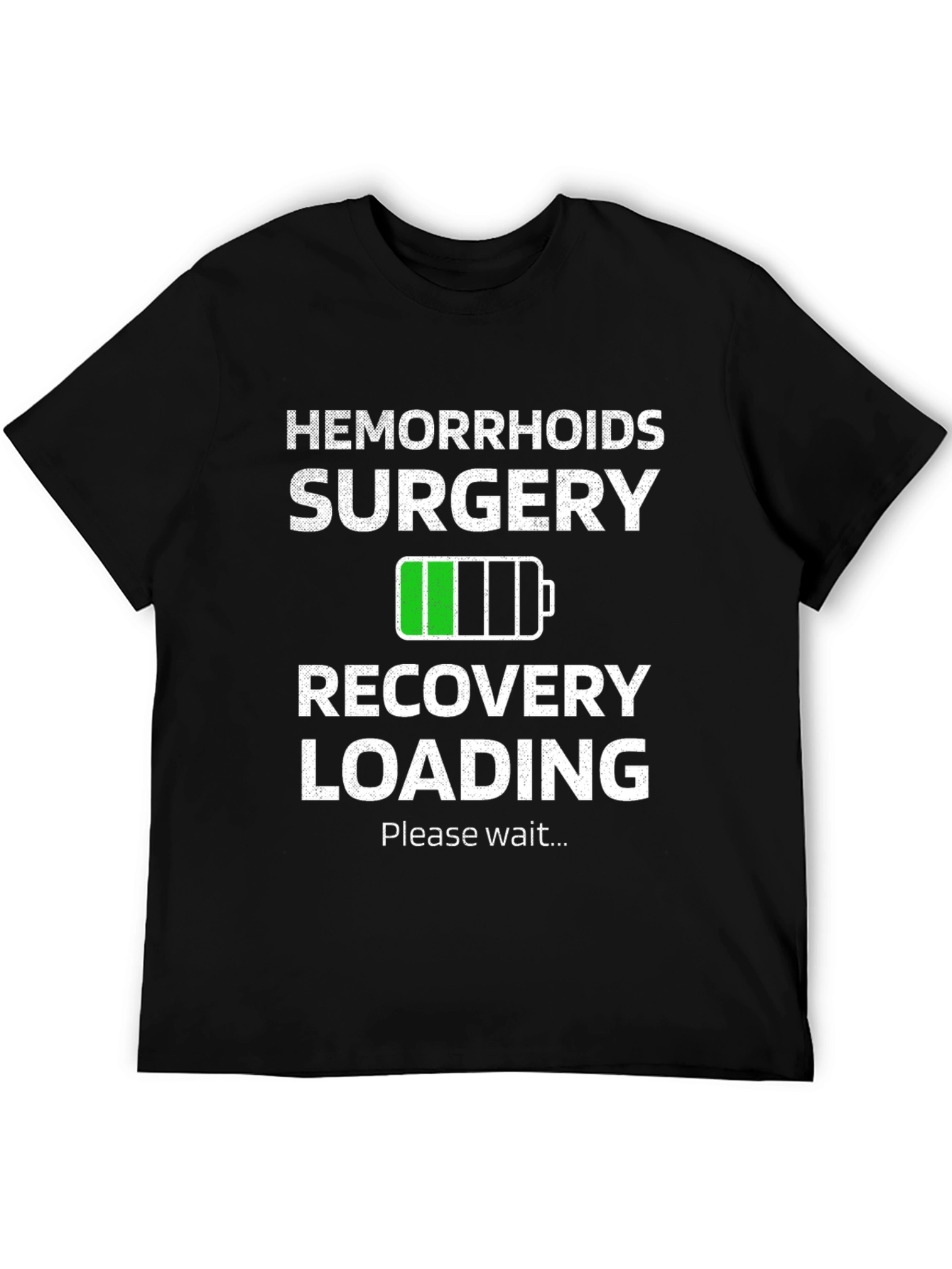 Black Hemorrhoids Surgery Recovery Loading Funny T-Shirt view 5