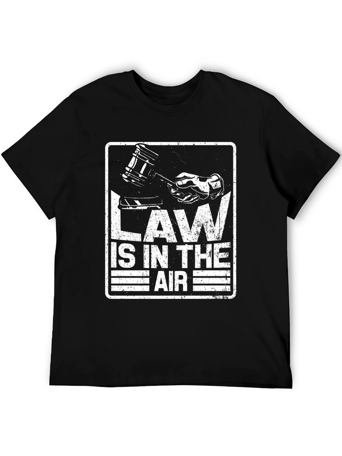 Law is in the Air T-Shirt - Court Gavel Design - 5
