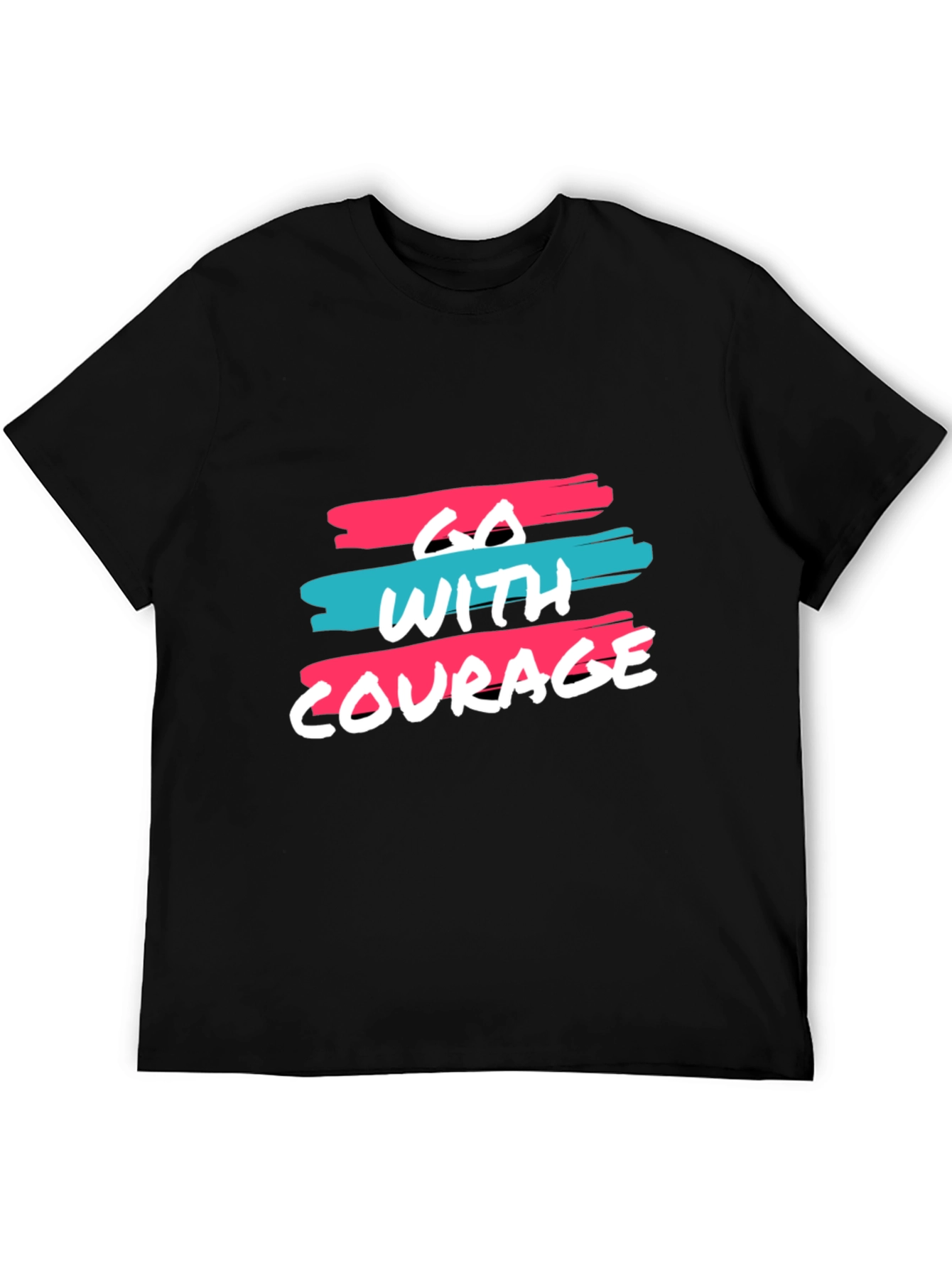 Black Go With Courage Black Graphic Tee view 5
