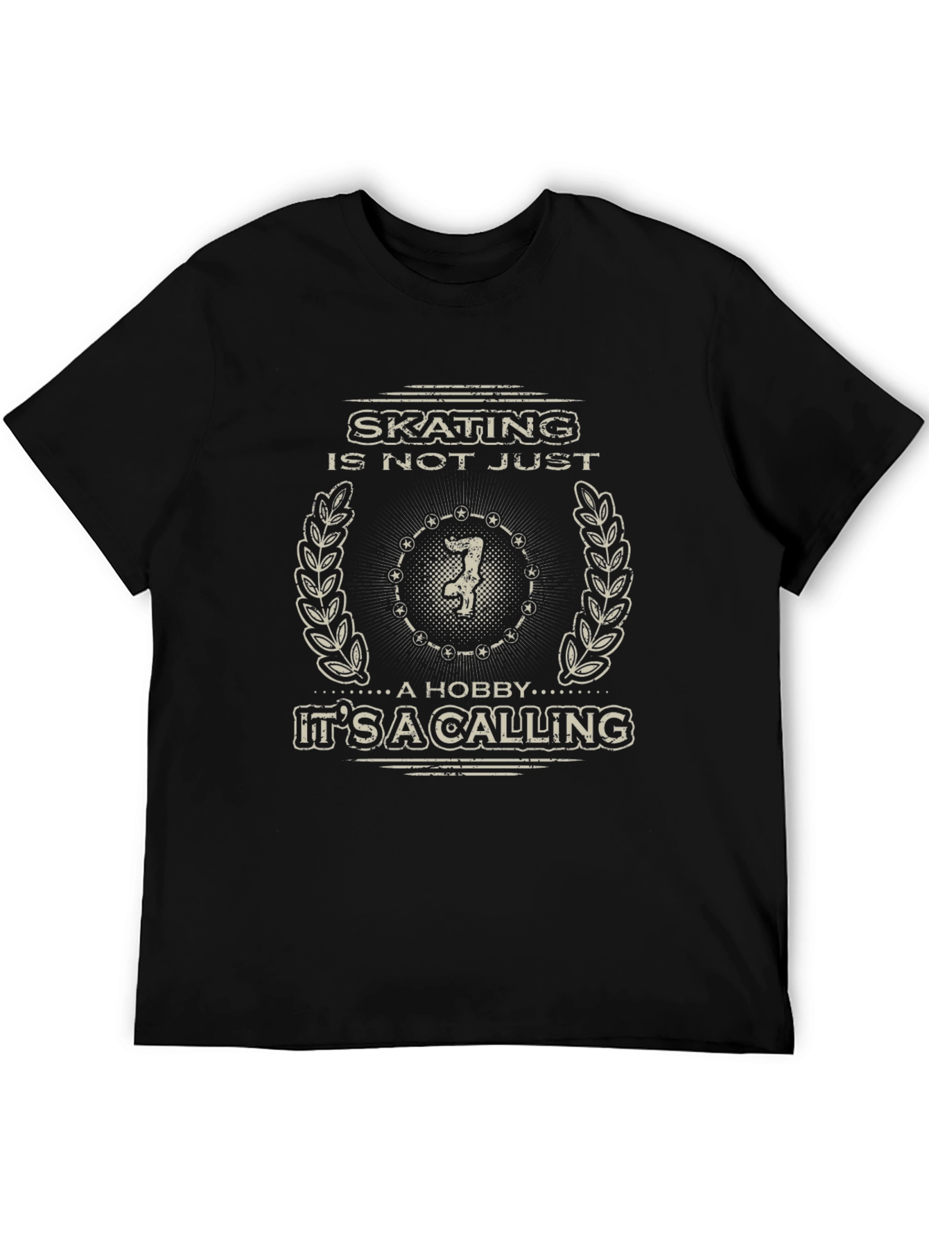 Black Skating is a Calling Black Graphic T-Shirt view 5