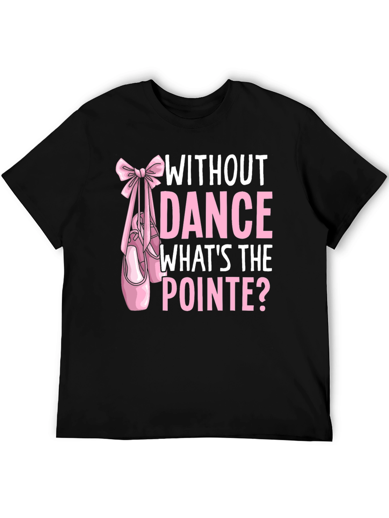 Black Dance Pointe Graphic Tee - Ballet Lover Shirt view 5
