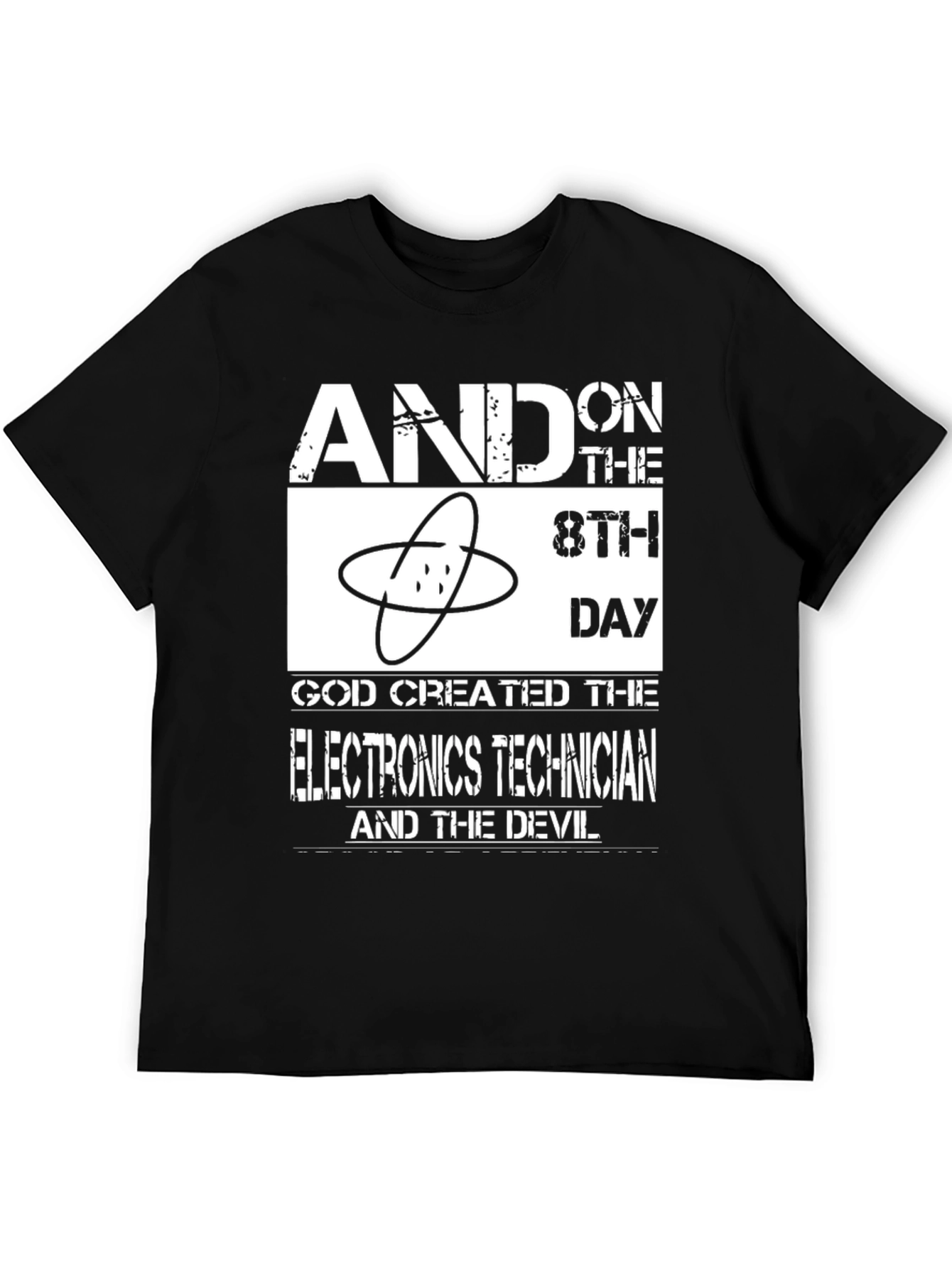 Black Electronics Technician Graphic Tee - 8th Day Creation view 5