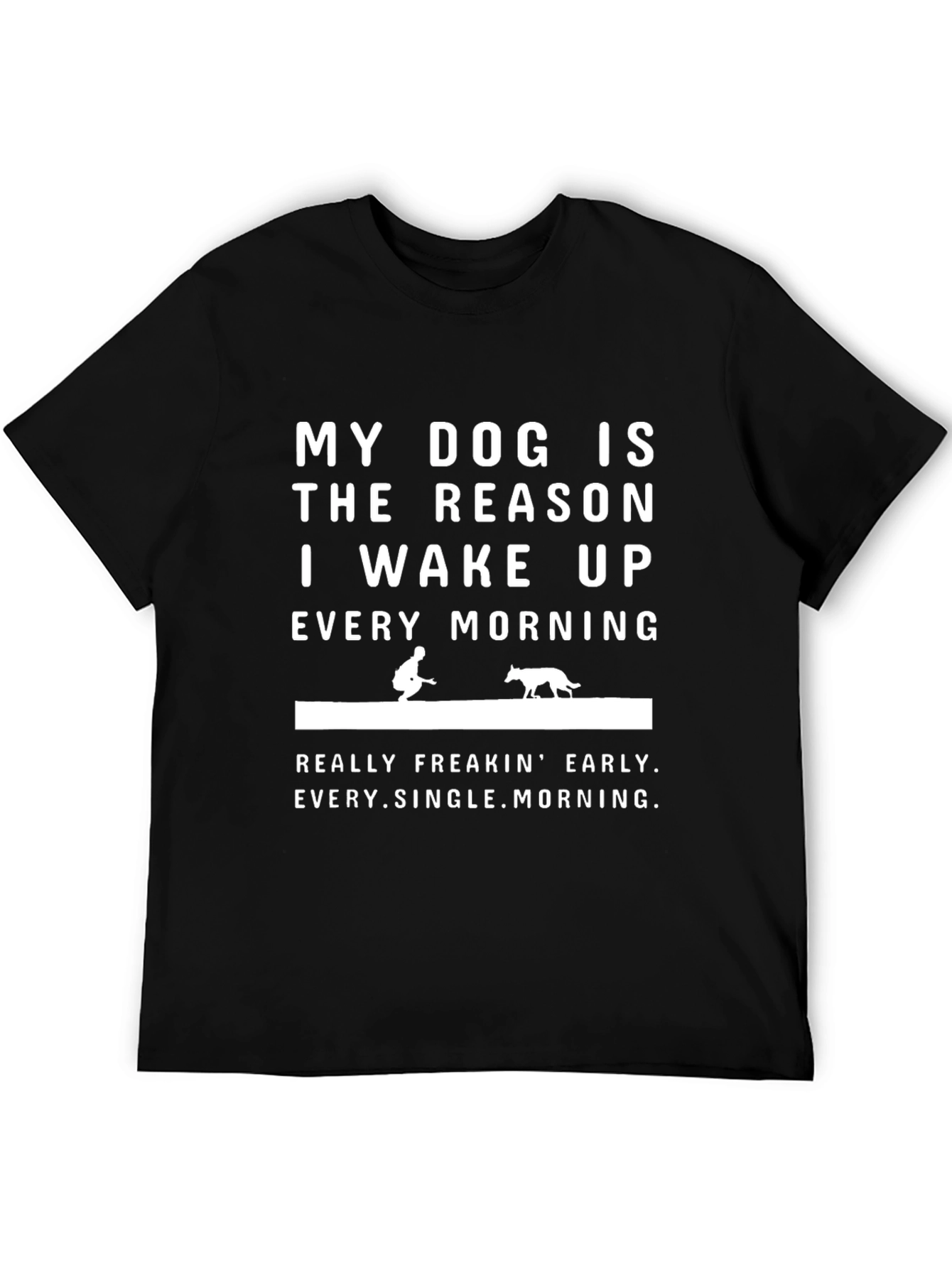 Black Dog Lover T-Shirt: My Dog is The Reason I Wake Up view 5