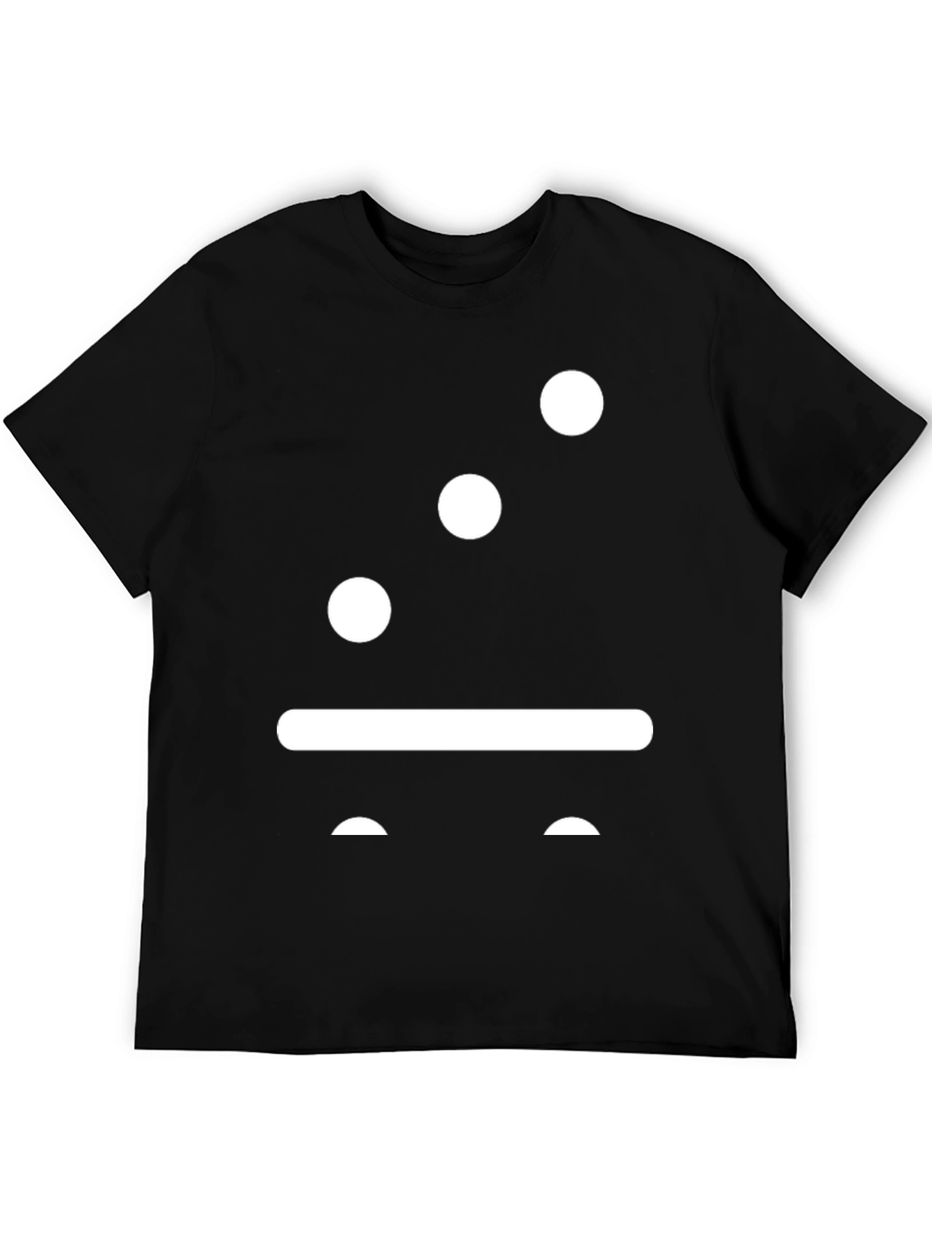 Black Abstract Face Graphic Tee view 5