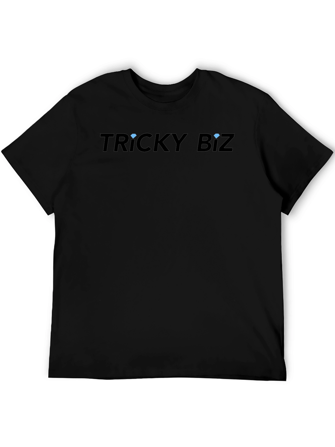 Black Tricky Biz Graphic Tee - Mens Black Cotton Blend Shirt view 5