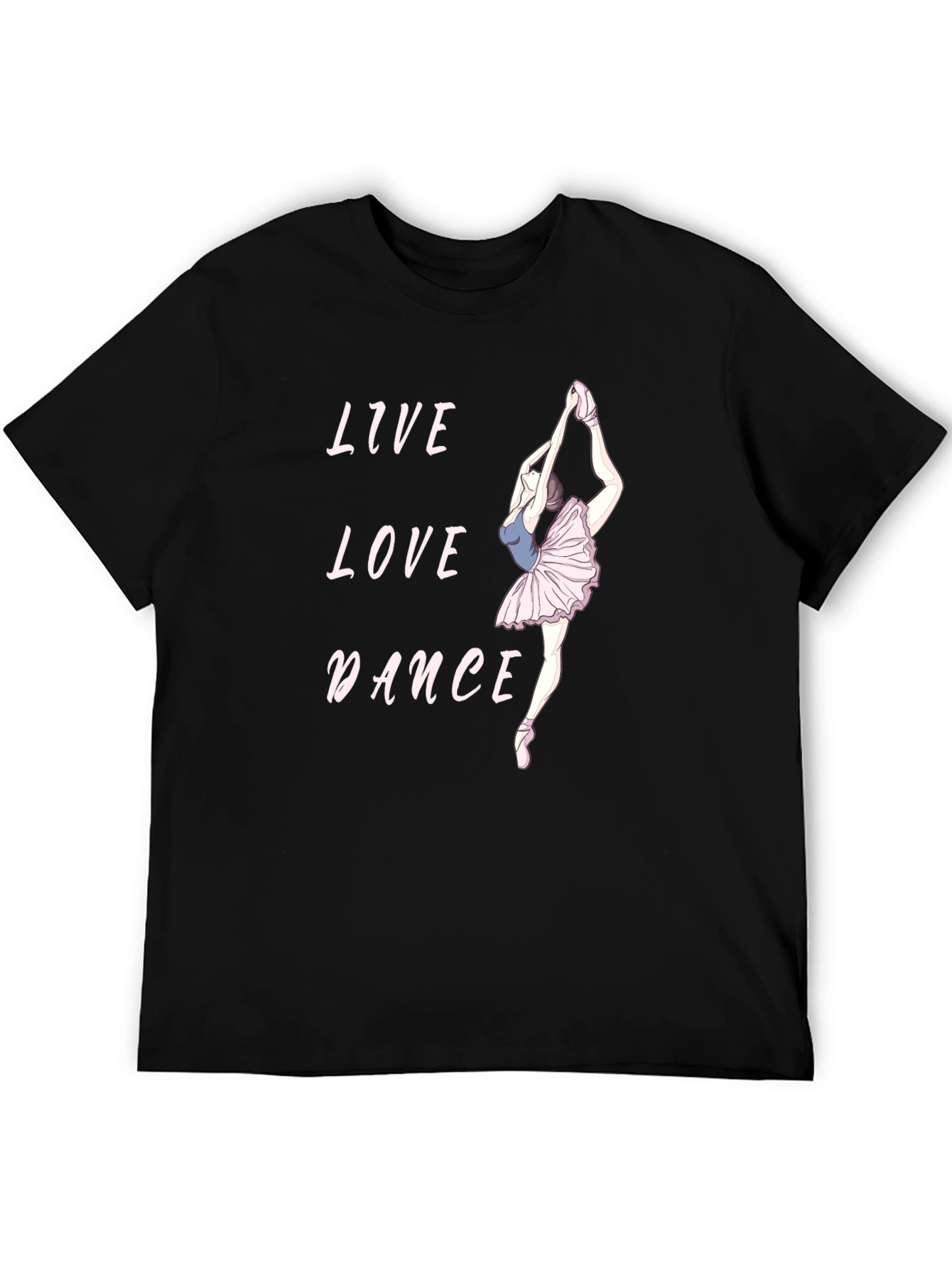 Black Live Love Dance Black Graphic Tee view 5