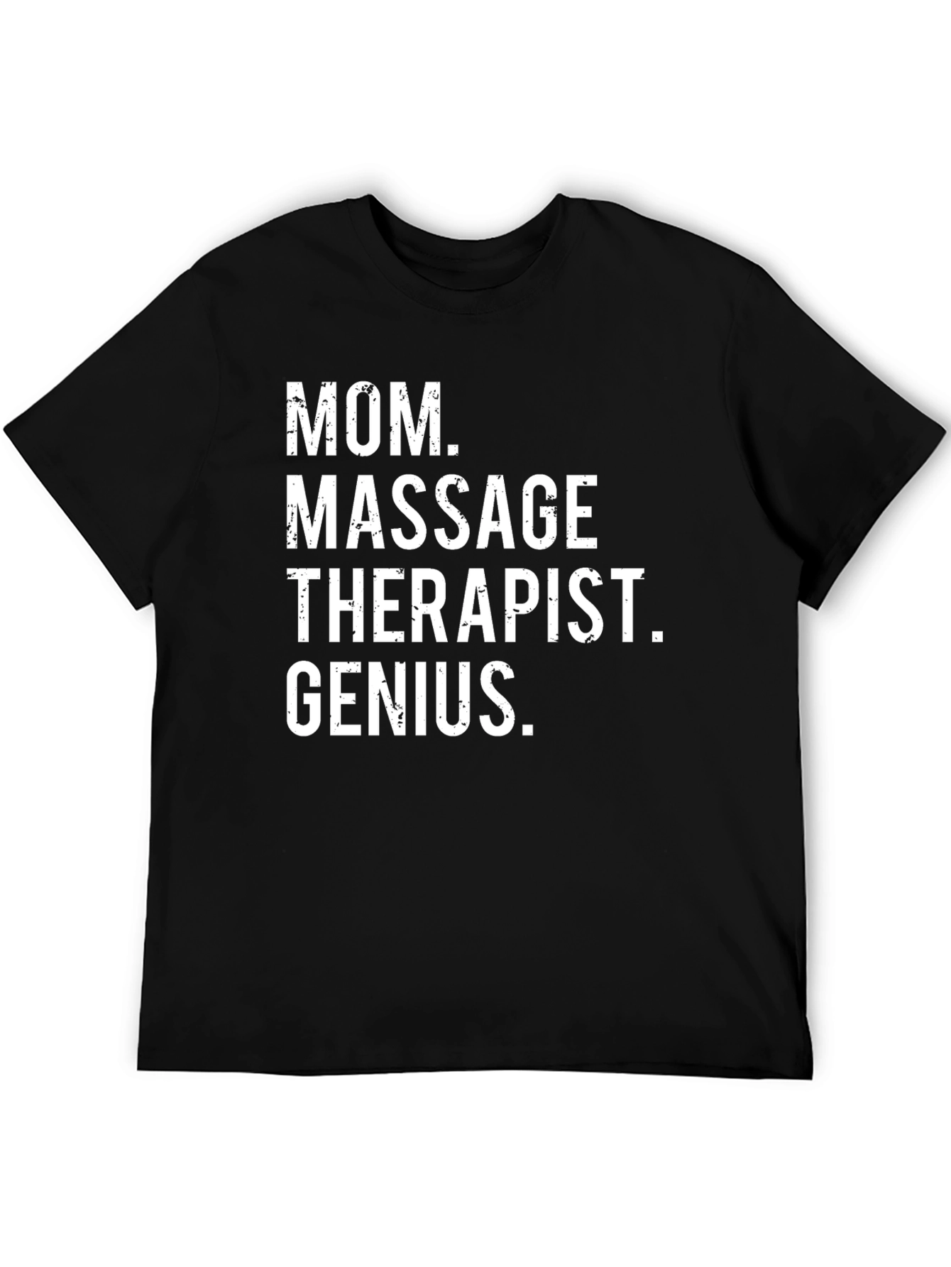 Black Mom Massage Therapist Genius Graphic T-Shirt view 5