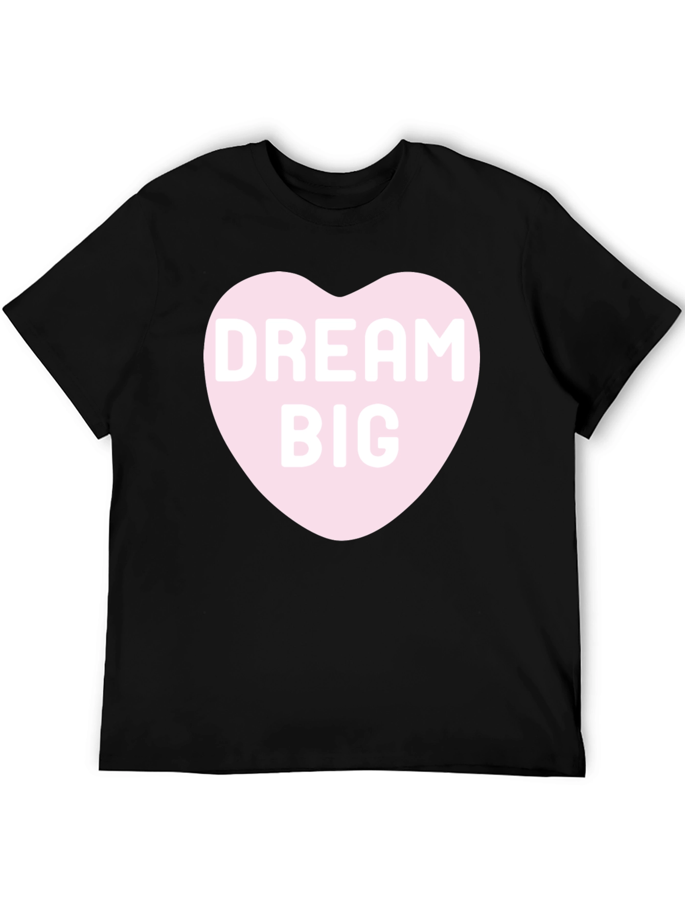 Black Dream Big Heart Graphic Tee - Stylish Comfort Fit Shirt view 5