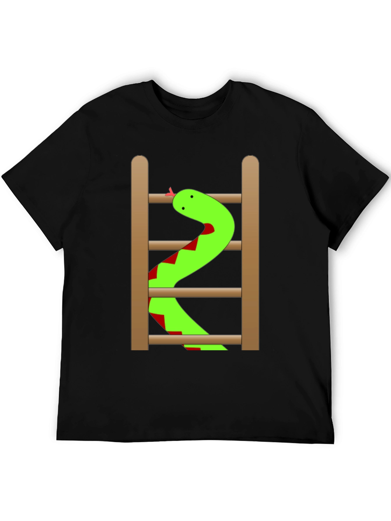 Black Snake on Ladder Graphic Tee view 5