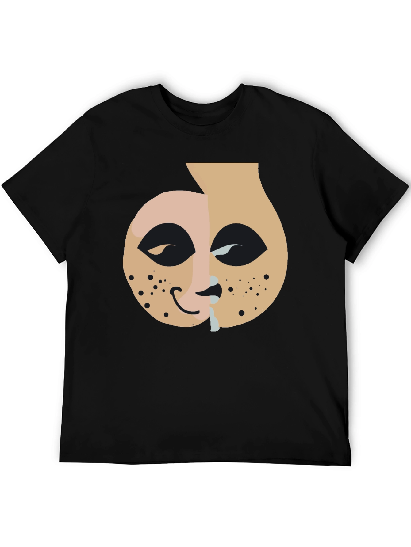 Black Unique Graphic T-Shirt view 5