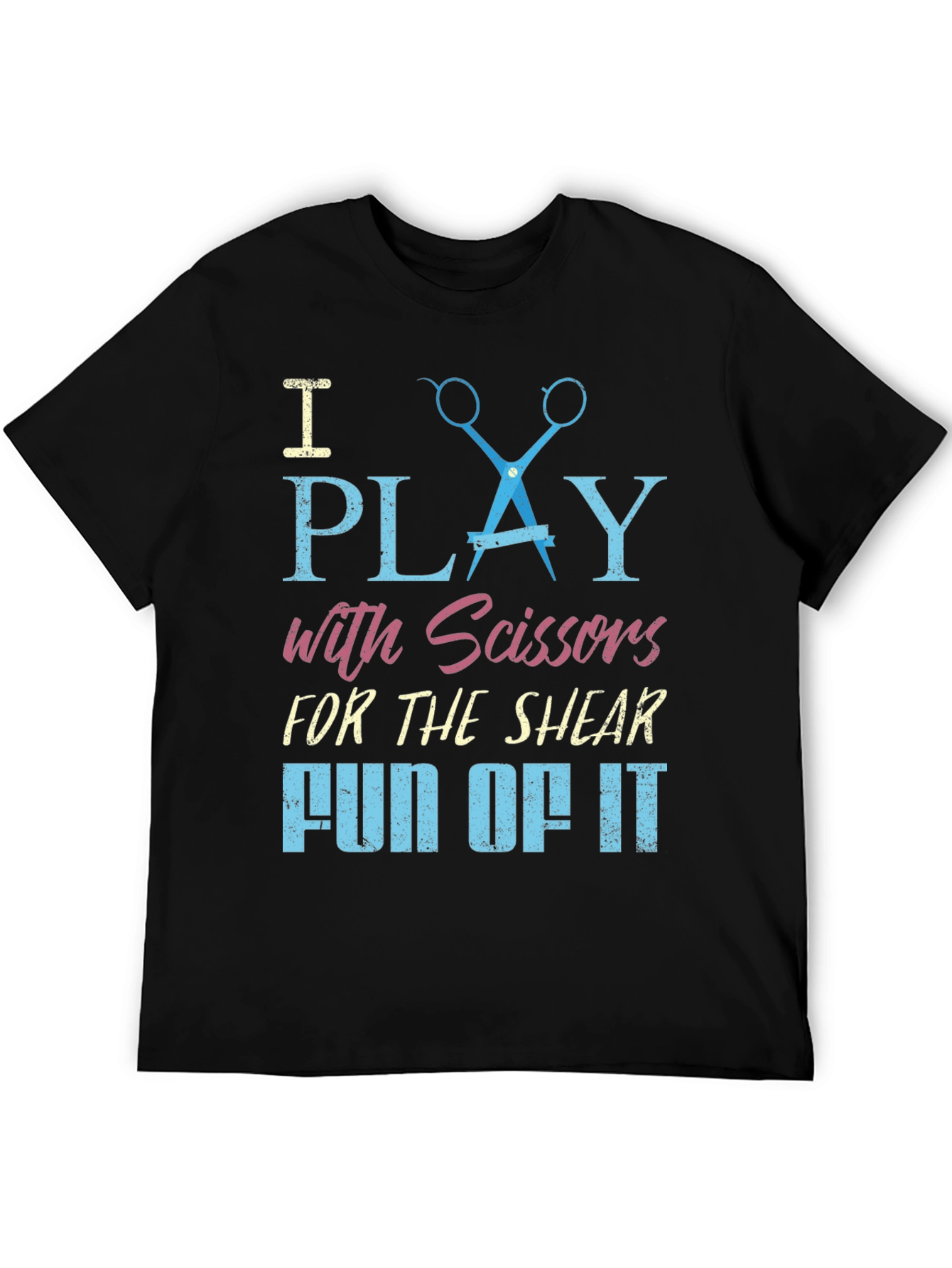 Black I Play With Scissors T-Shirt view 5