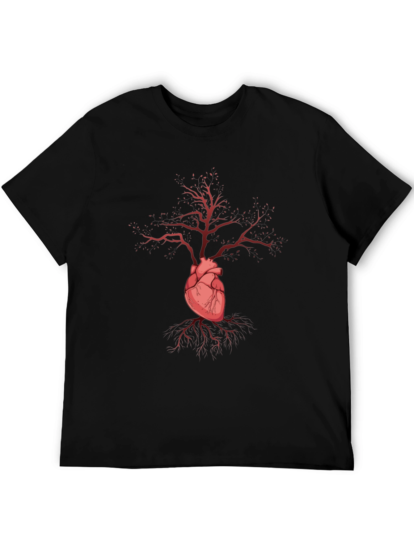 Black Heart Tree Graphic Tee - Stylish & Unique view 5