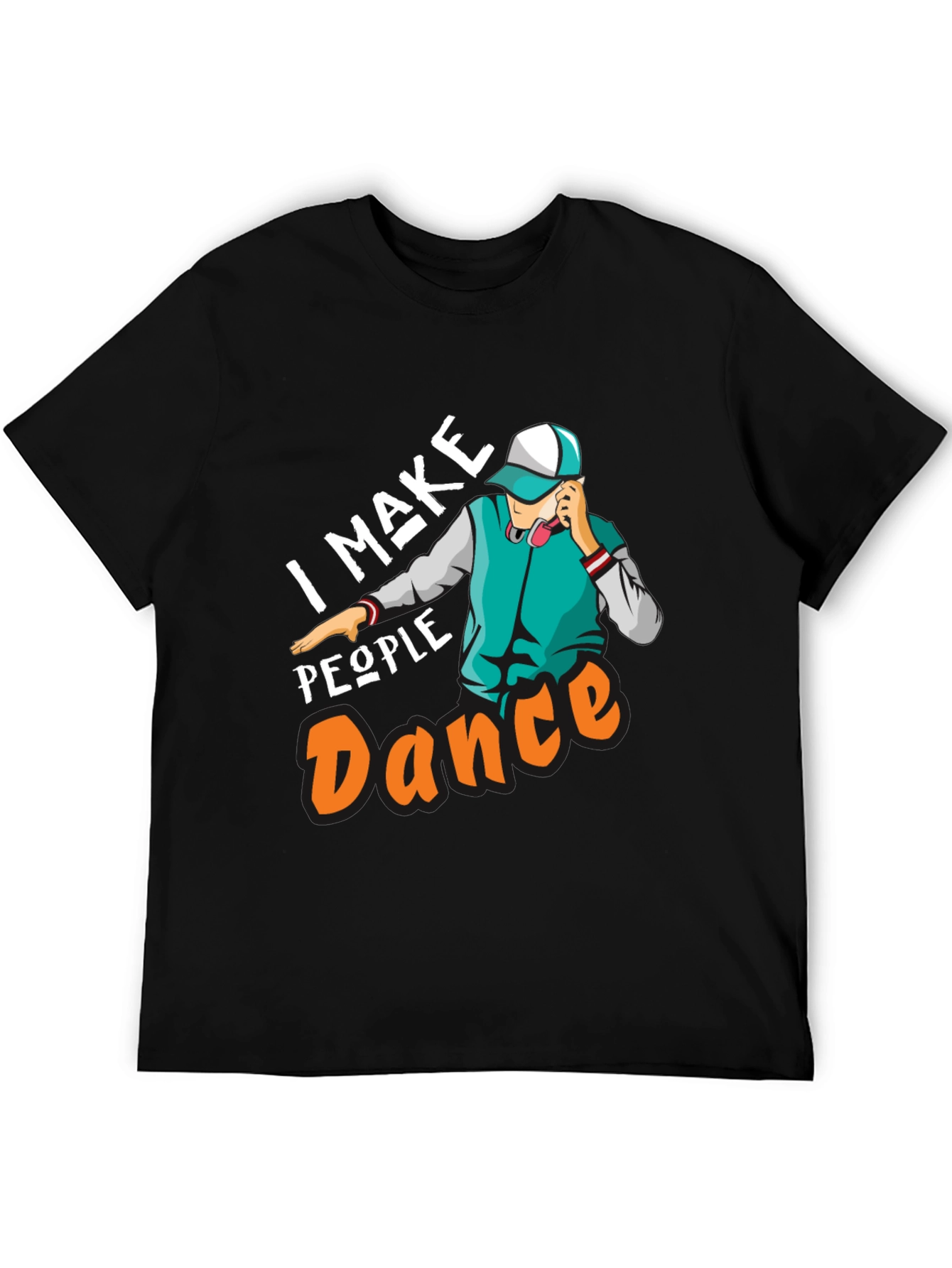 Black I Make People Dance Graphic T-Shirt view 5