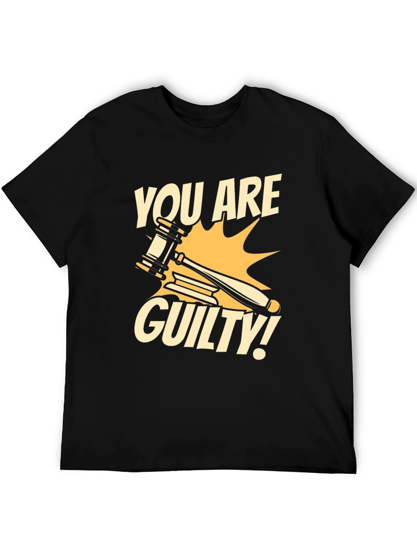 You Are Guilty T-Shirt - Novelty Courtroom Gavel Design - 5