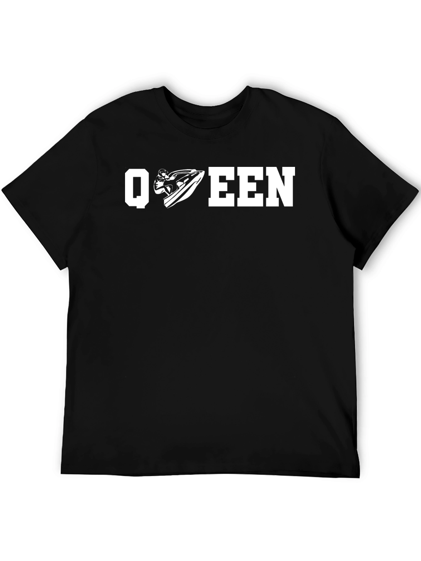 Black Jet Ski Queen T-Shirt - Black Graphic Tee view 5