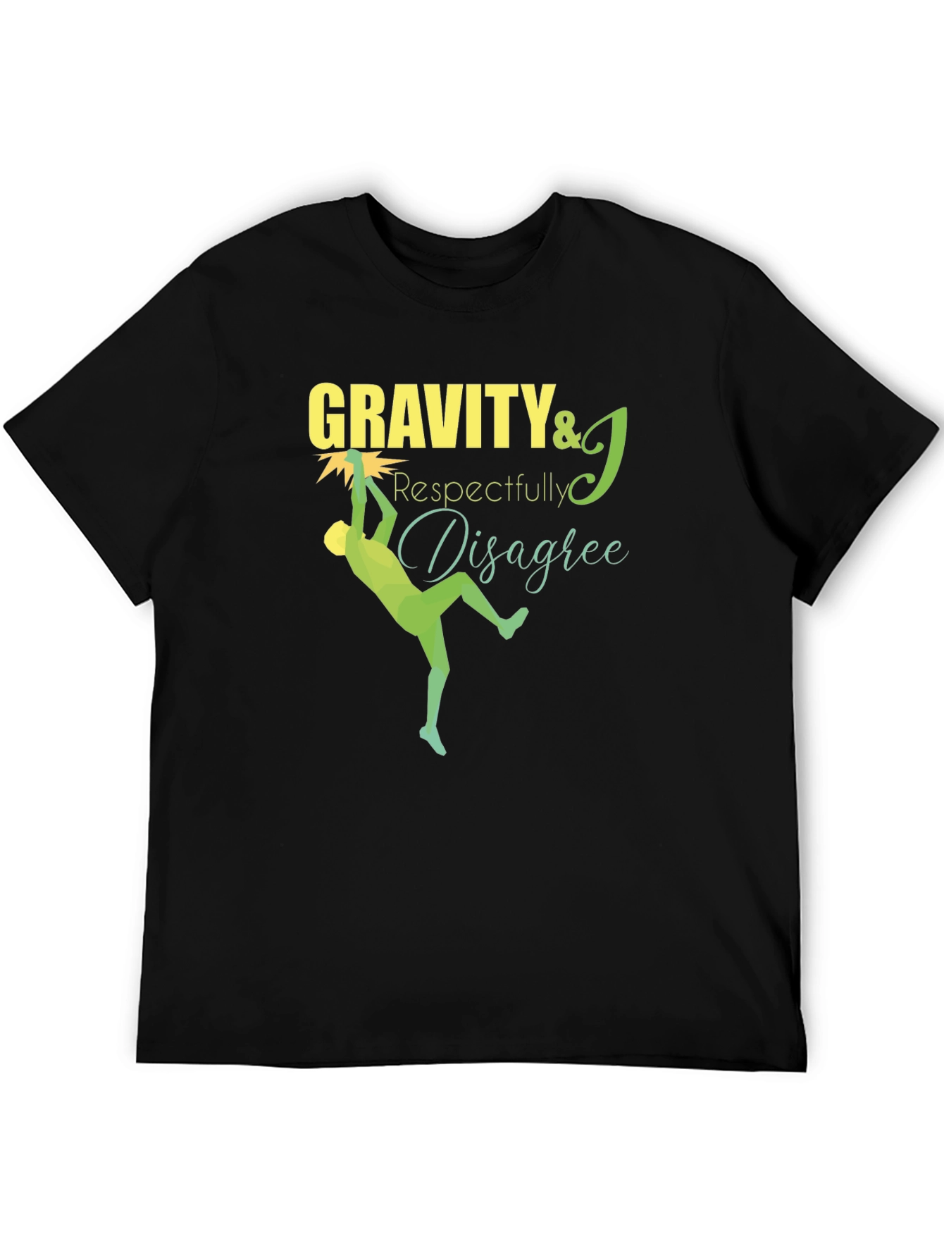 Black Gravity Respectfully Disagree Black T-Shirt view 5