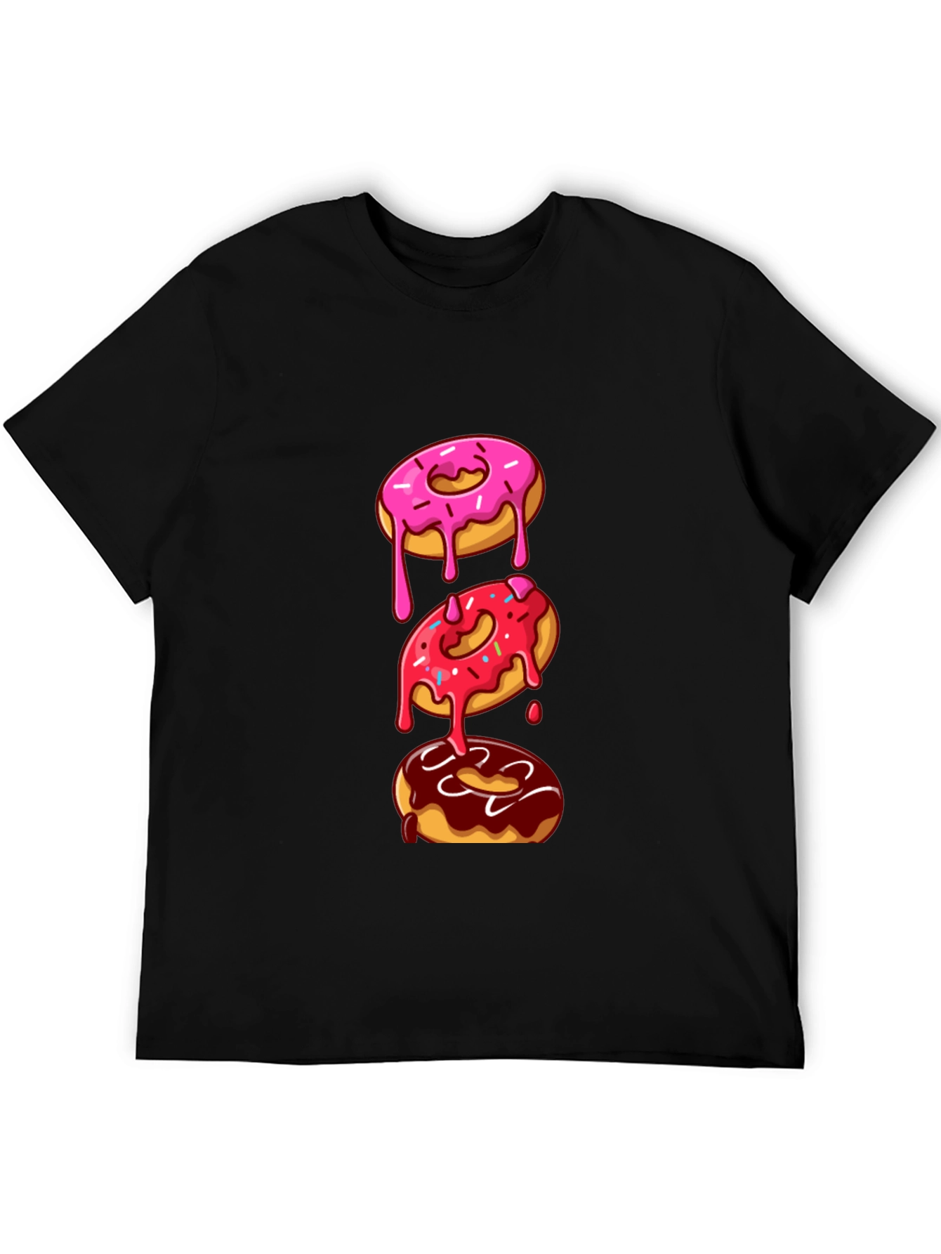 Black Donut Stack Graphic Tee - Fun & Trendy Style view 5