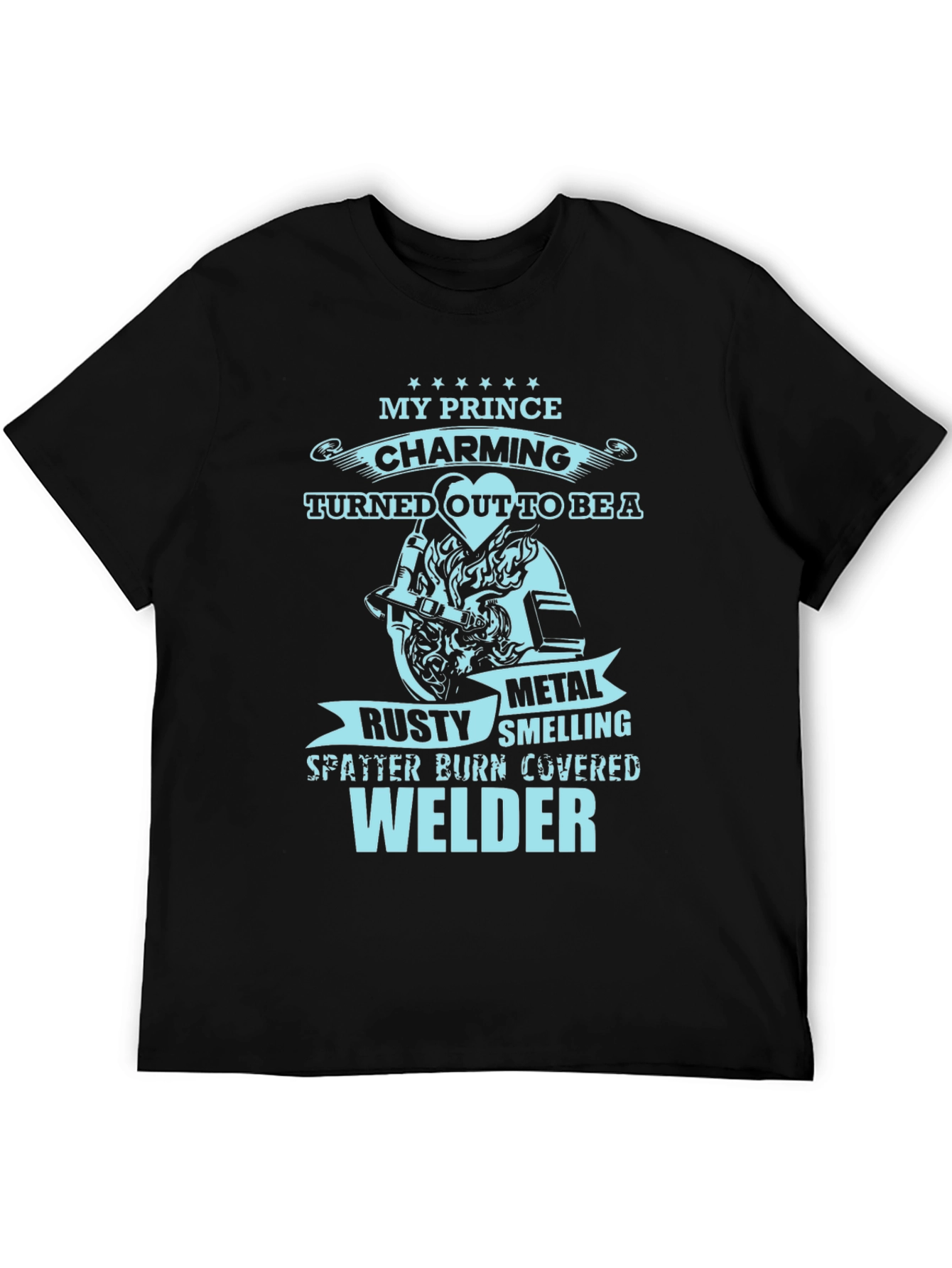 Black My Prince Welder T-Shirt - Black Novelty Tee view 5