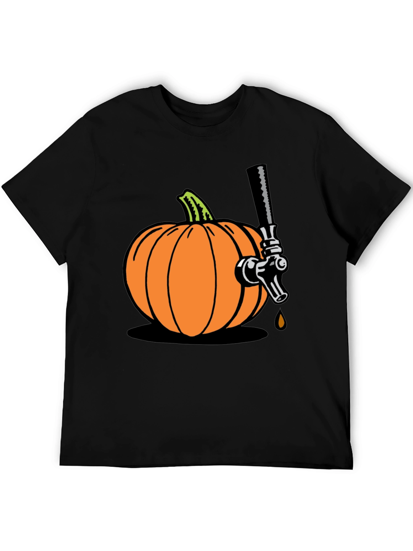 Black Pumpkin Beer Tap Graphic Tee view 5