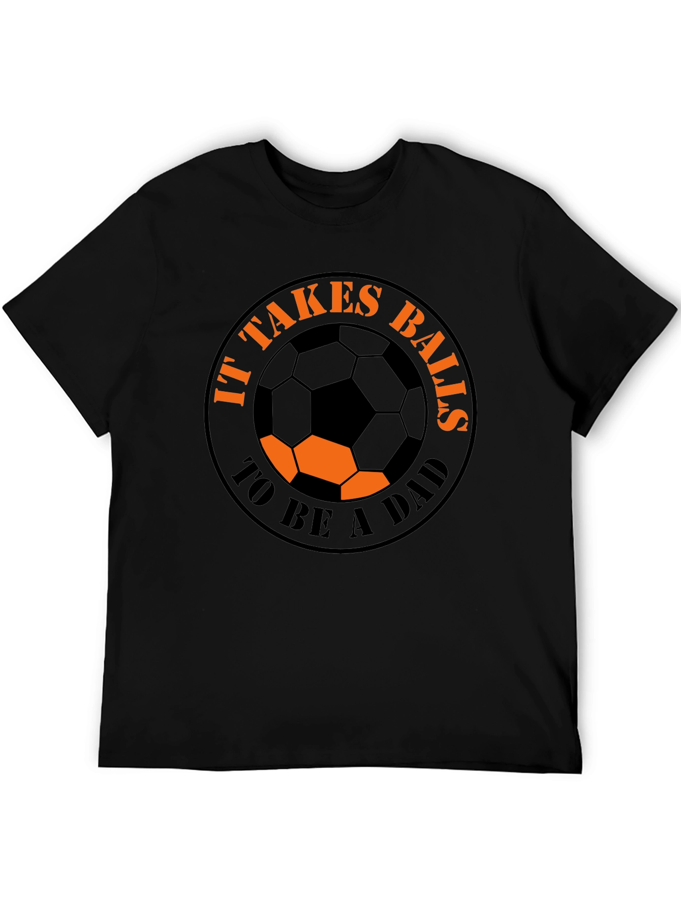 Black It Takes Balls to be a Dad T-Shirt view 5