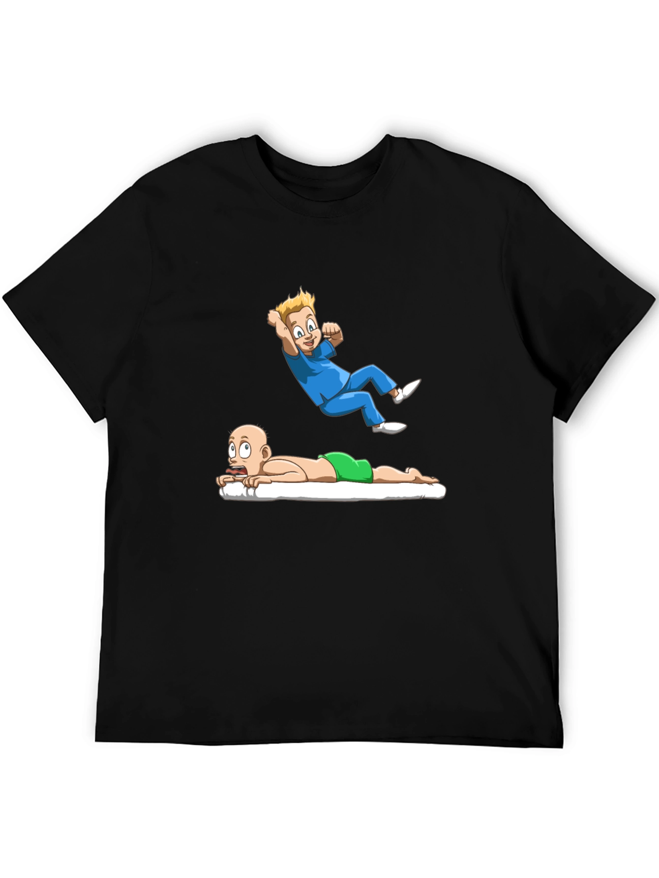 Black Cartoon Graphic Tee - Massage Therapy Humor view 5