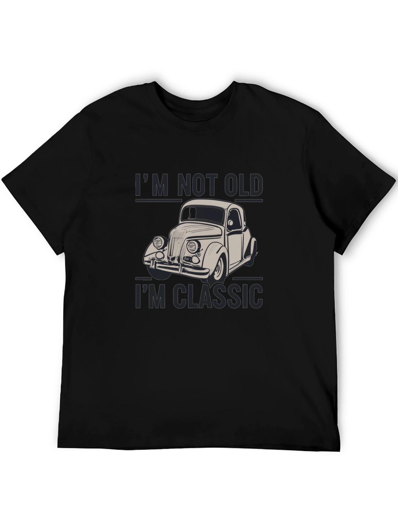 Black Classic Car Graphic Tee - I'm Not Old, I'm Classic! view 5