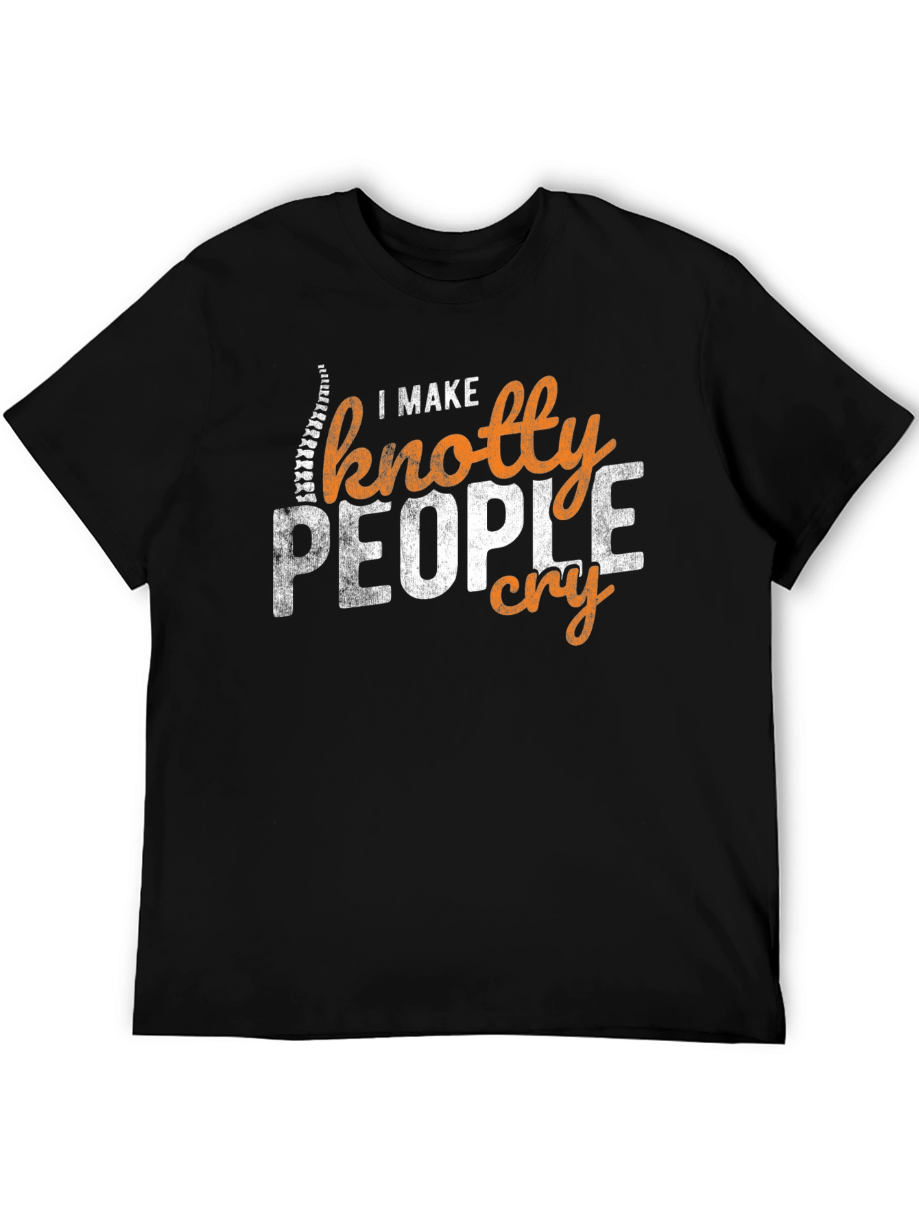 Black Funny Chiropractic T-Shirt - Knotty People view 5