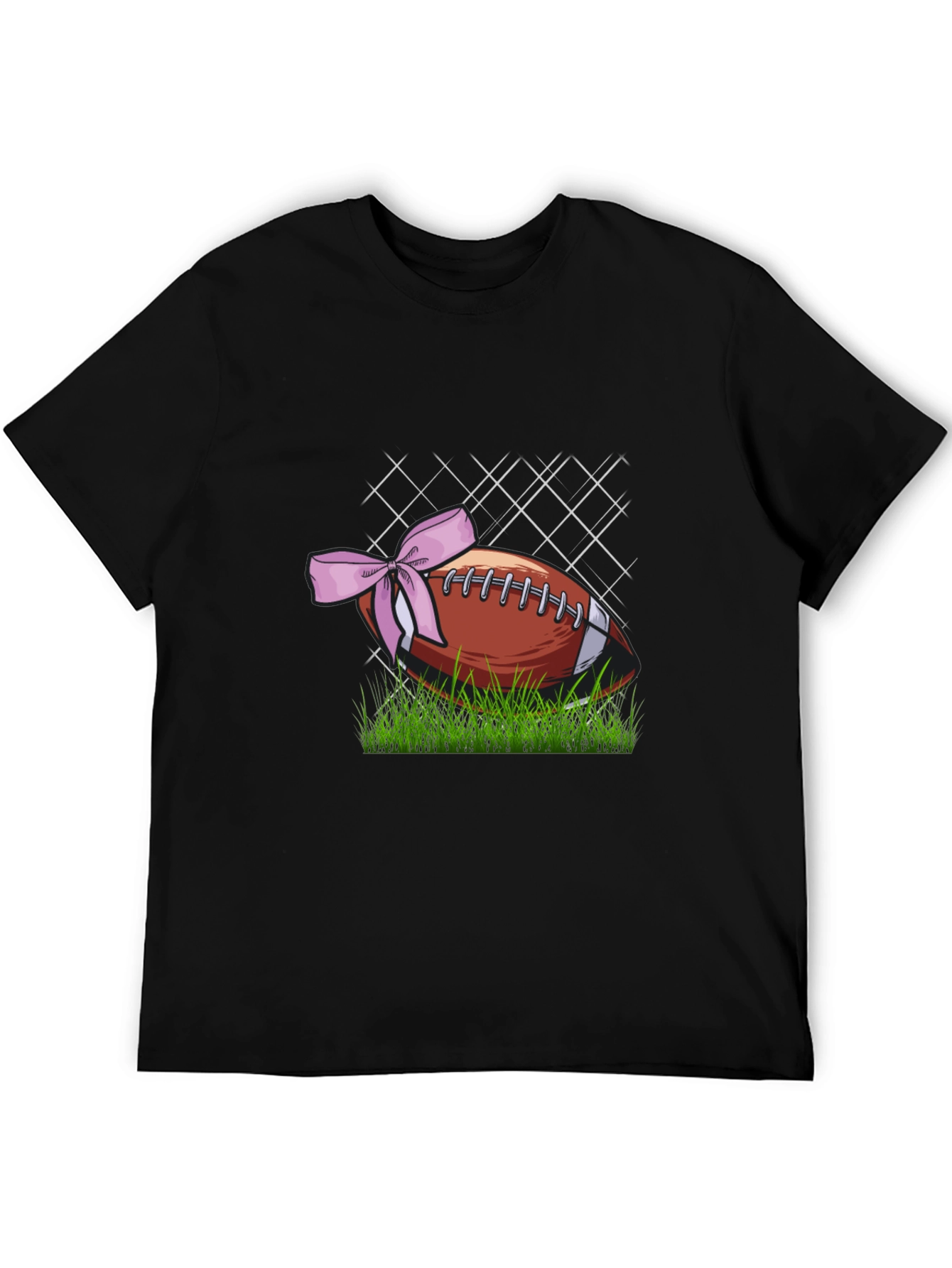Black Football with Bow Graphic Tee - Men's view 5