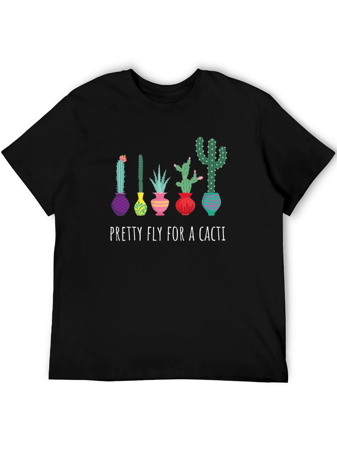 Black Pretty Fly for a Cacti Graphic Tee view 5