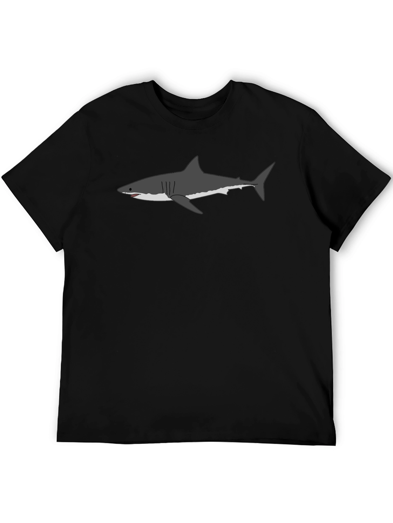 Great White Shark Graphic Tee - Mens Black T-Shirt - 5