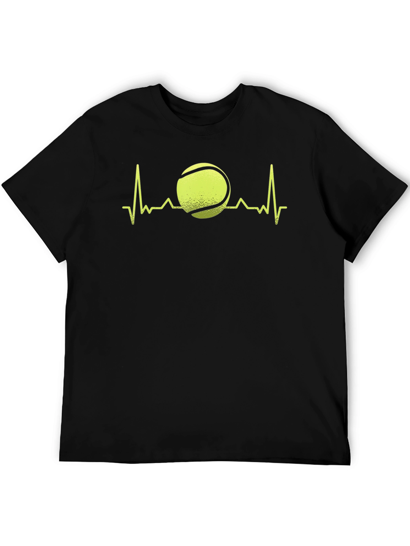 Black Tennis Heartbeat Graphic Tee view 5