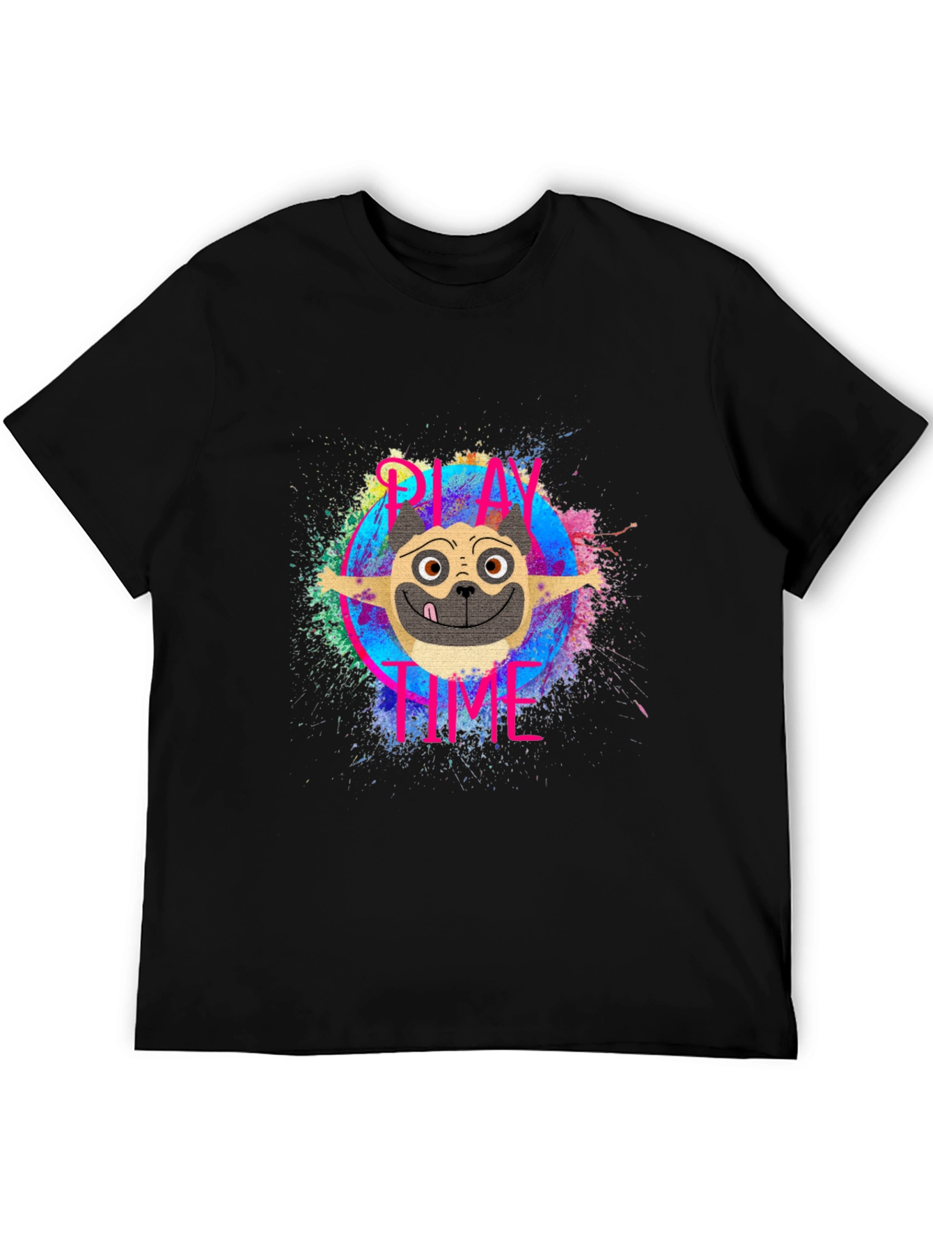 Black Play Time Dog Graphic T-Shirt view 5