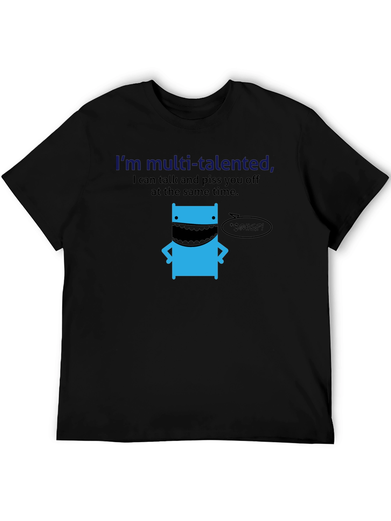 Black Multi-Talented Funny Graphic T-Shirt view 5