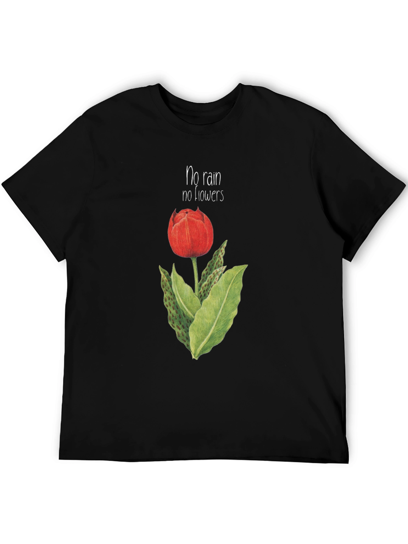 Black No Rain No Flowers Graphic T-Shirt view 5