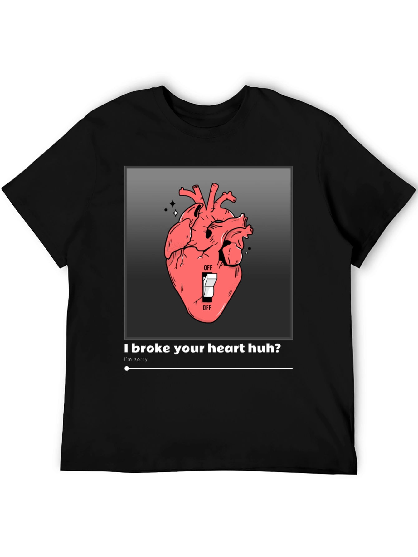 Black Broken Heart T-Shirt view 5