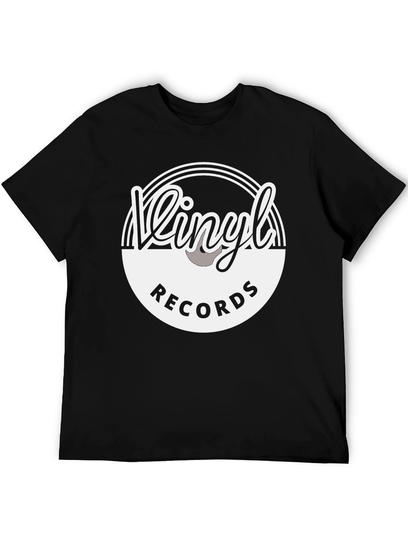 Black Vinyl Records Graphic Tee - Retro Music Lover Shirt view 5