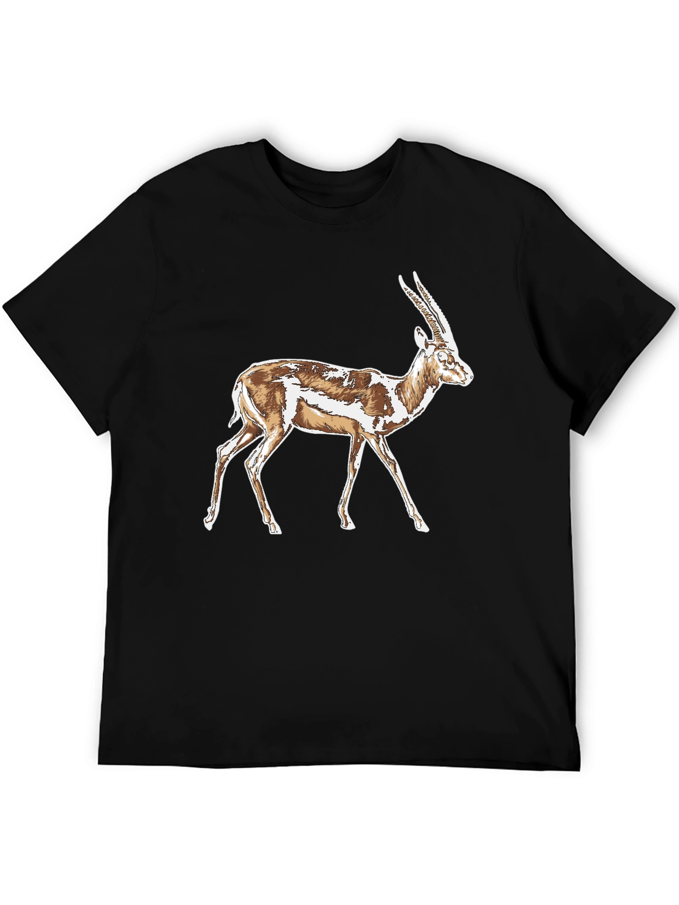 Black Gazelle Graphic T-Shirt - Stylish Animal Print Tee view 5
