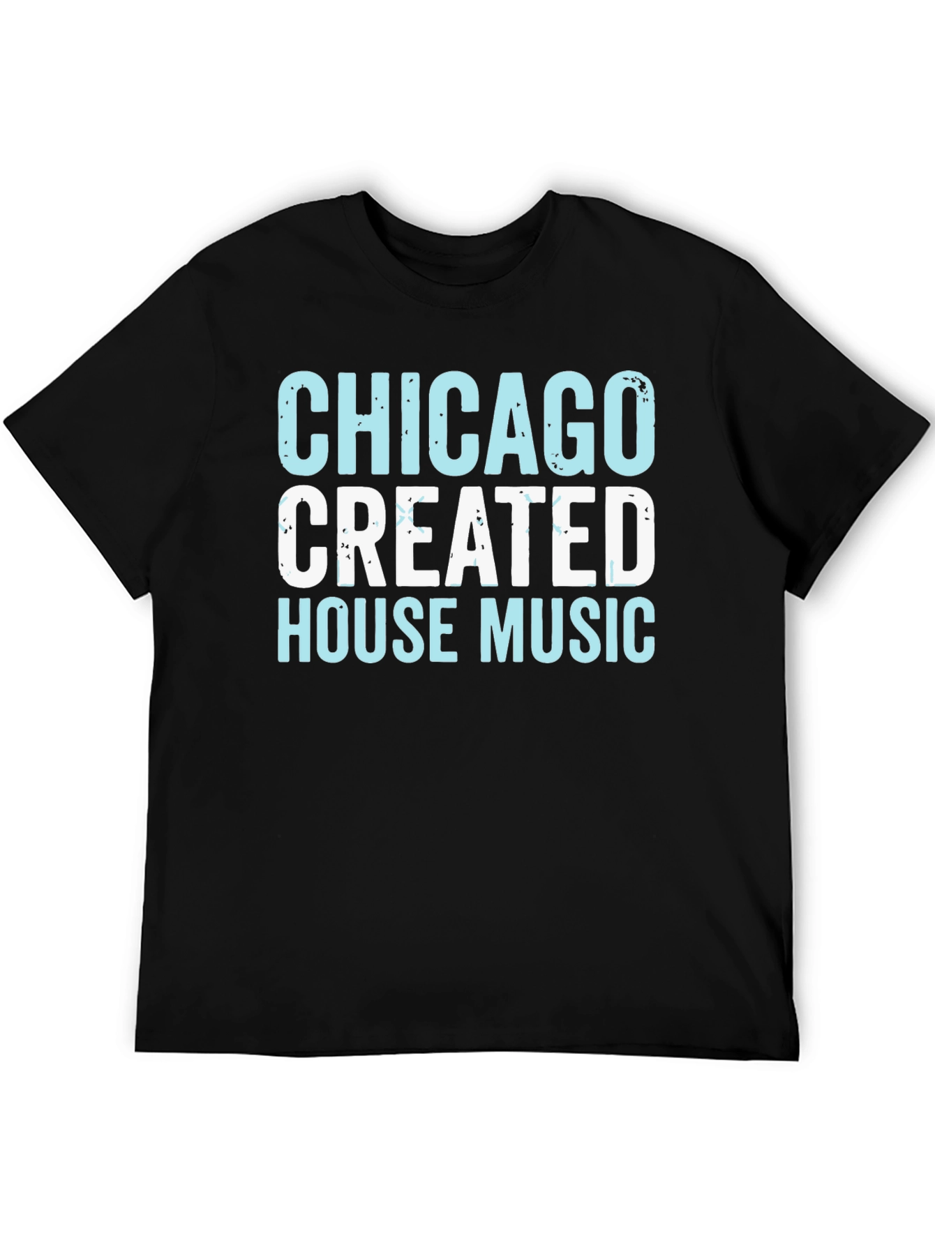 Black Chicago House Music T-Shirt view 5