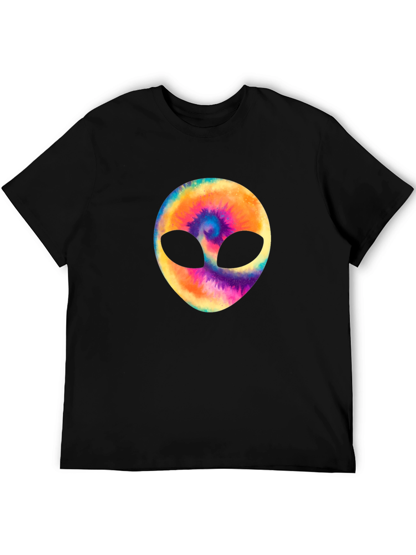Black Alien Tie-Dye Graphic Tee - Black view 5